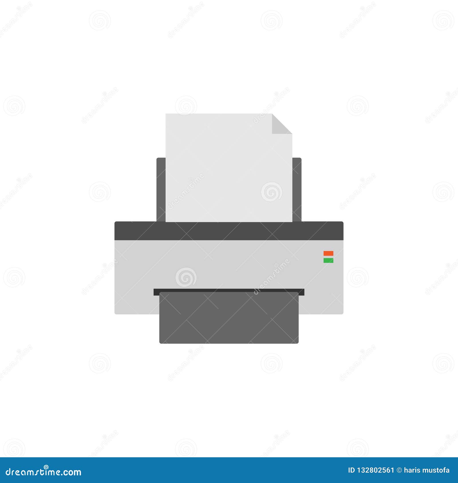 Printer Graphic Design Template Vector Illustration Isolated Stock