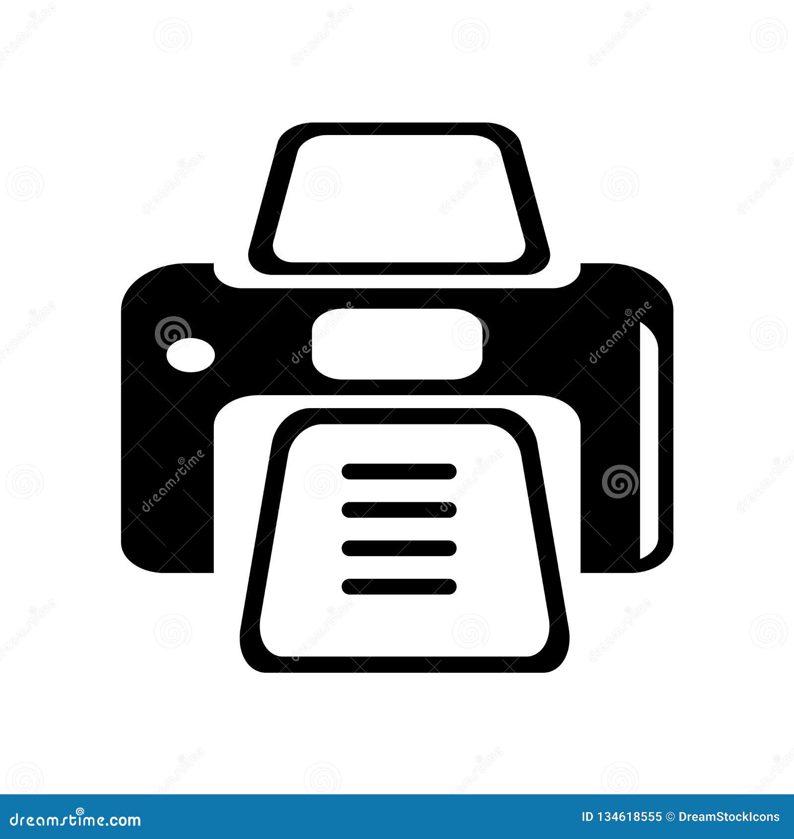 Printer Tool Icon Vector Sign and Symbol Isolated on White Backg Stock