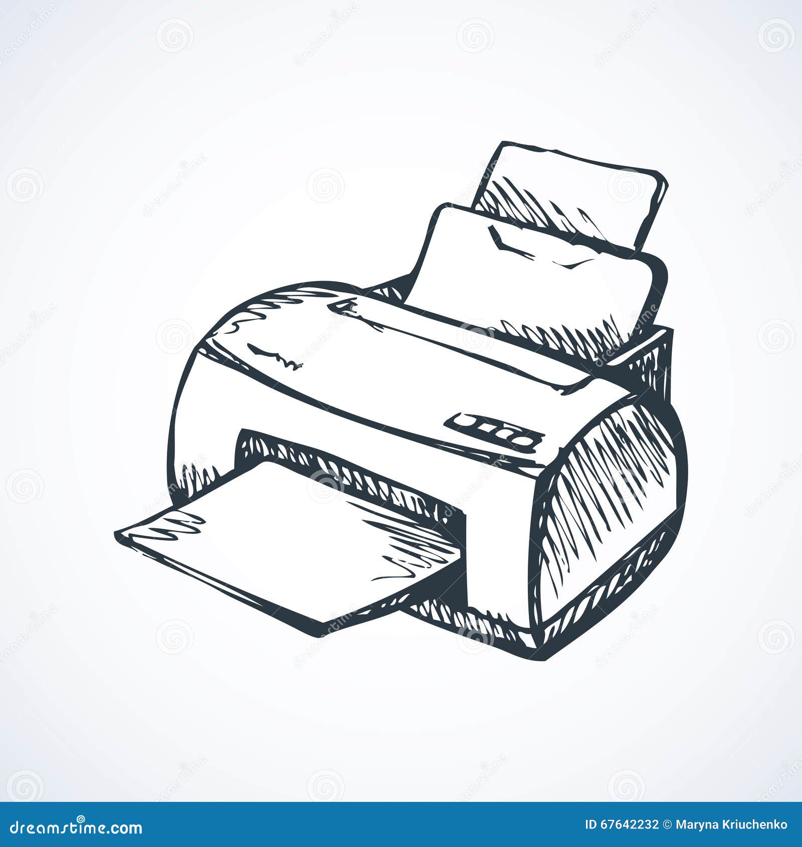 Computer Printer Drawing Stock Illustration  Download Image Now  Computer  Printer Paper Line Art  iStock