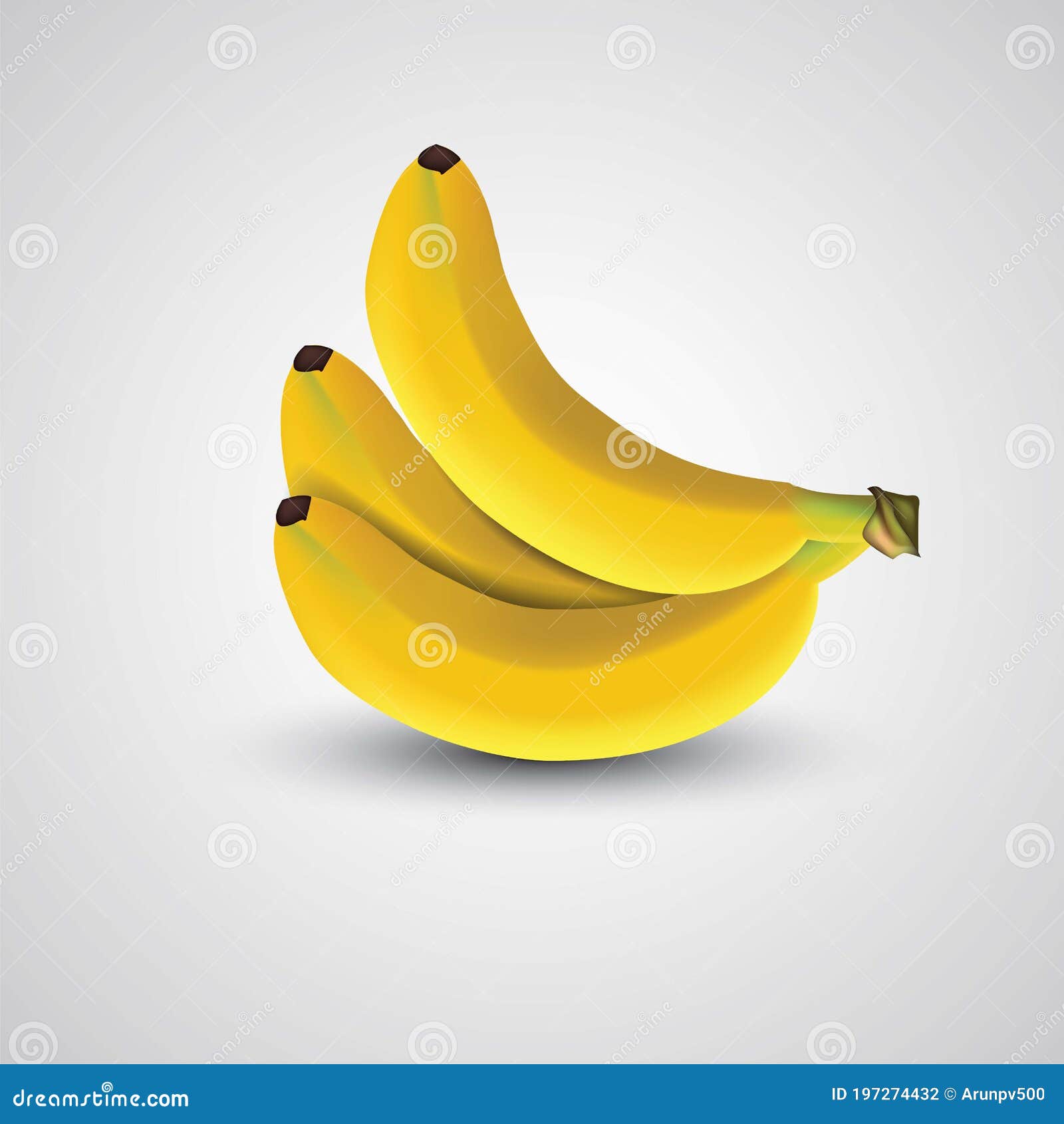 printfresh banana fruit  in white background