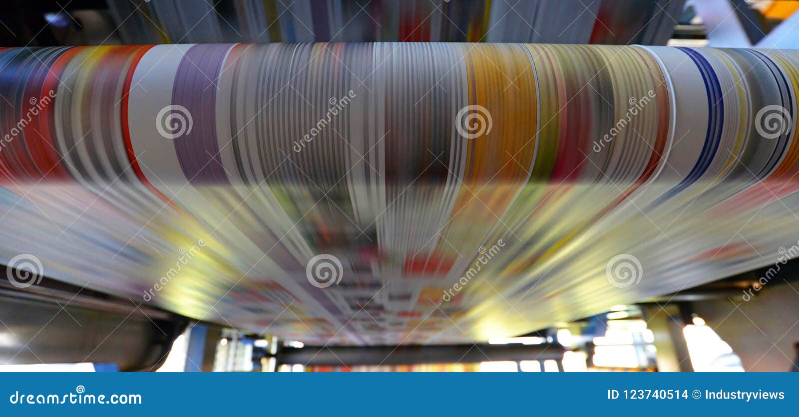 printing of coloured newspapers with an offset printing machine