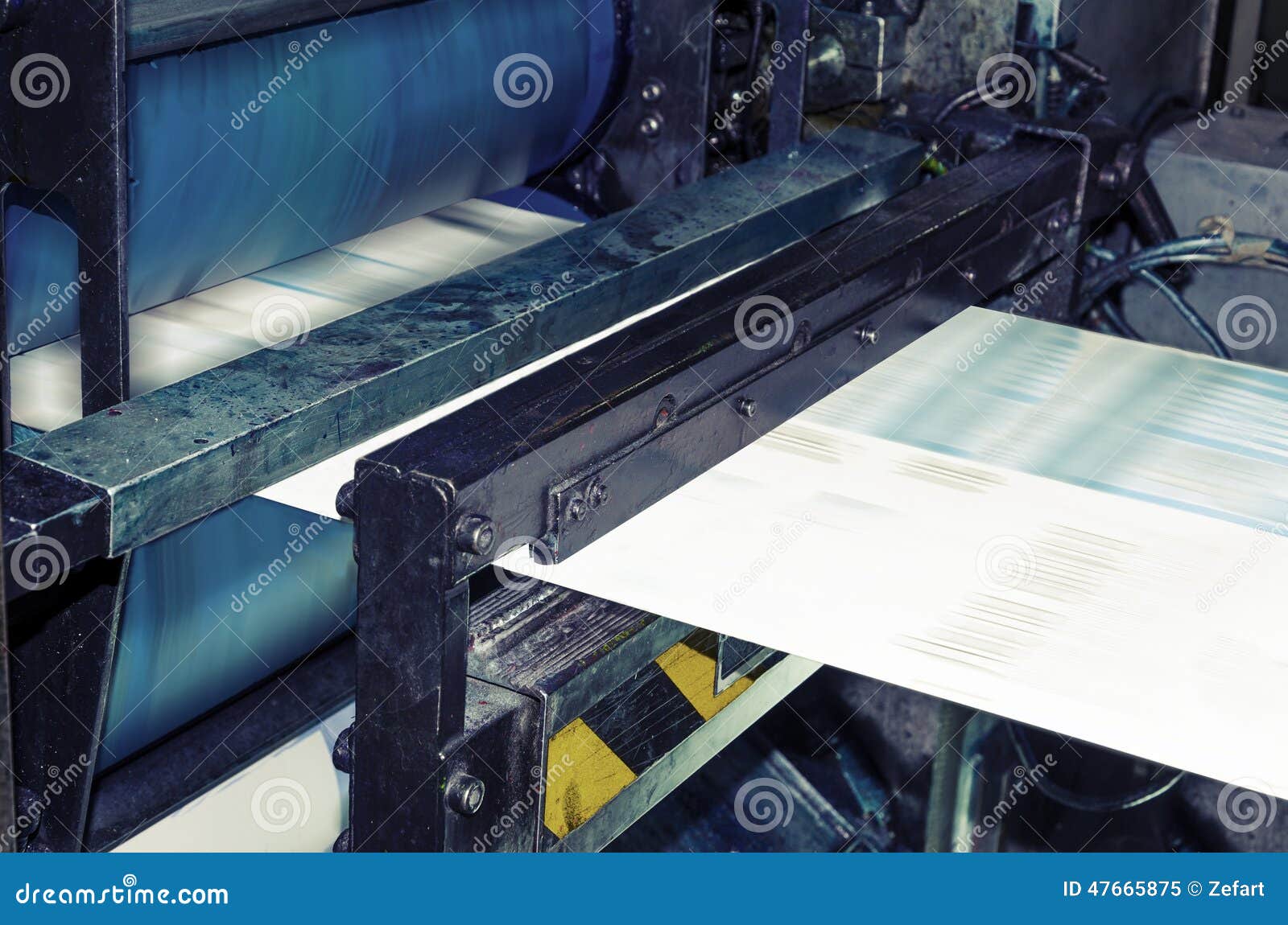 Printing Industry, Newspaper and Magazine Production Stock Image