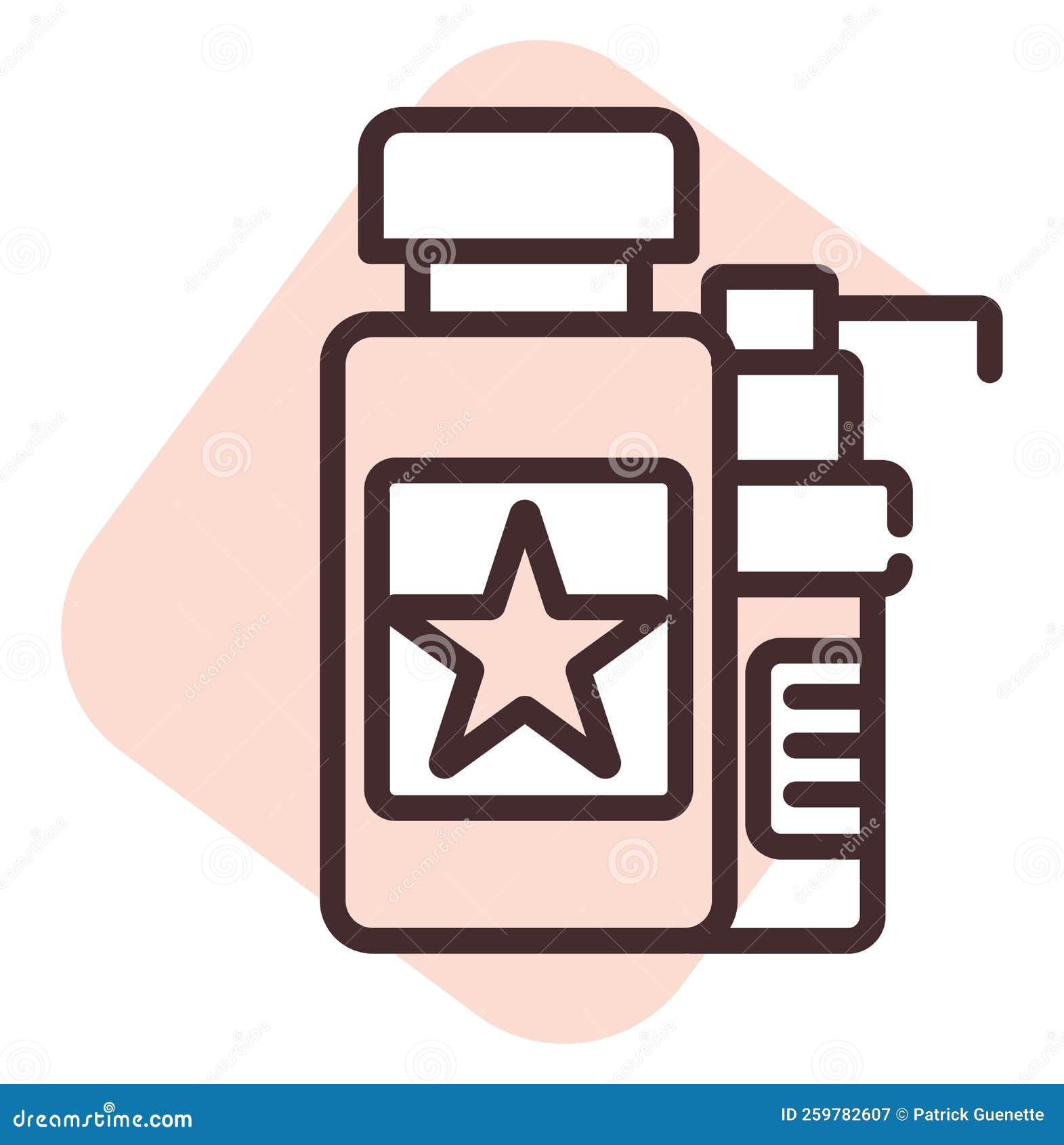 Printing Medicine Bottles, Icon Stock Vector Illustration of black