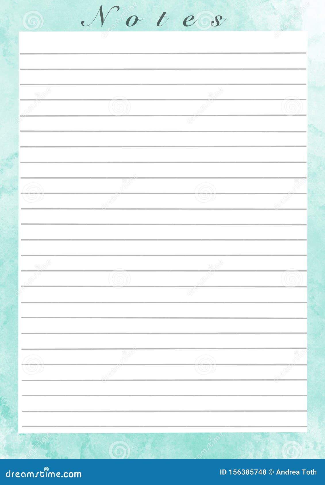 printing paper note optimal a4 size lined paper for notebook diary letters notes with watercolor illustration frame stock illustration illustration of notebook diary 156385748