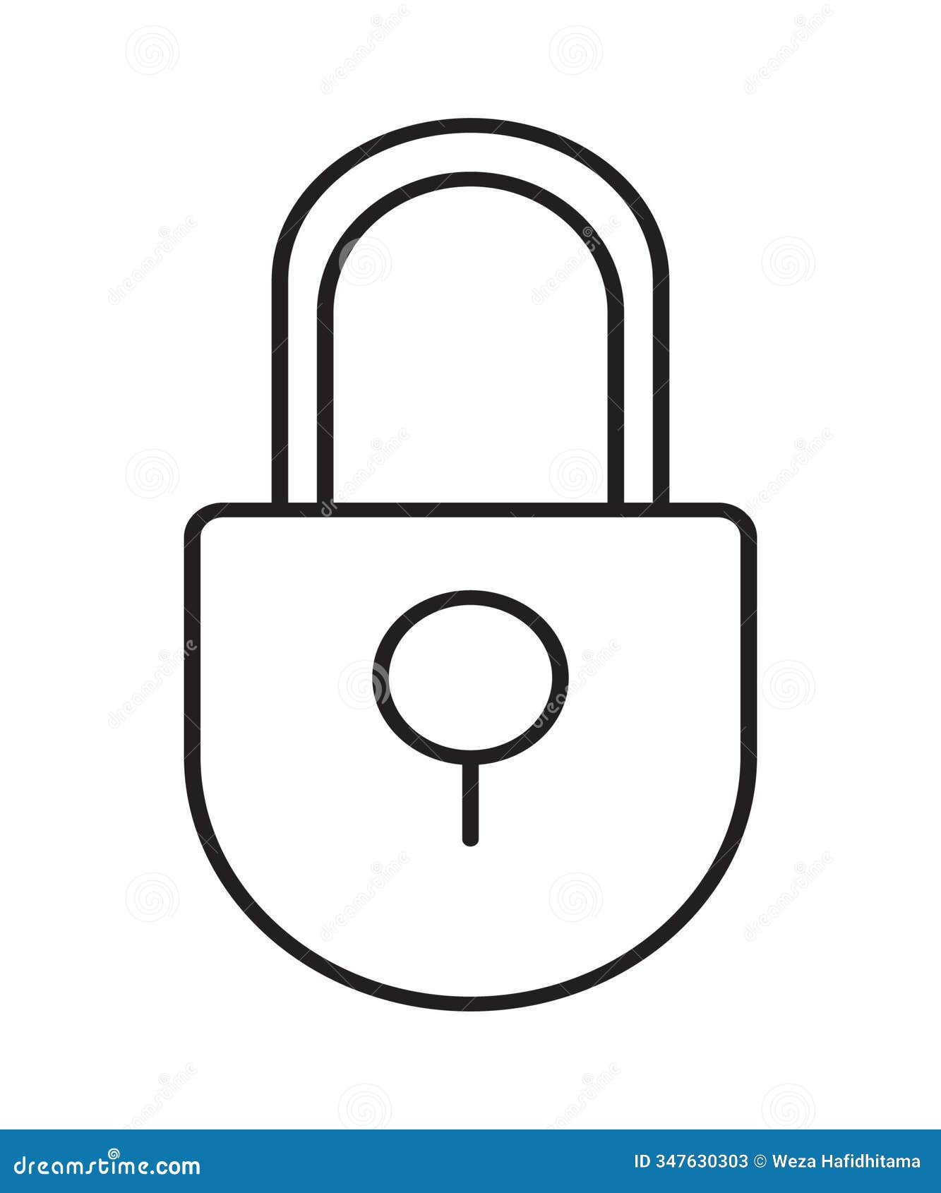 printsimple padlock icon for security and privacy