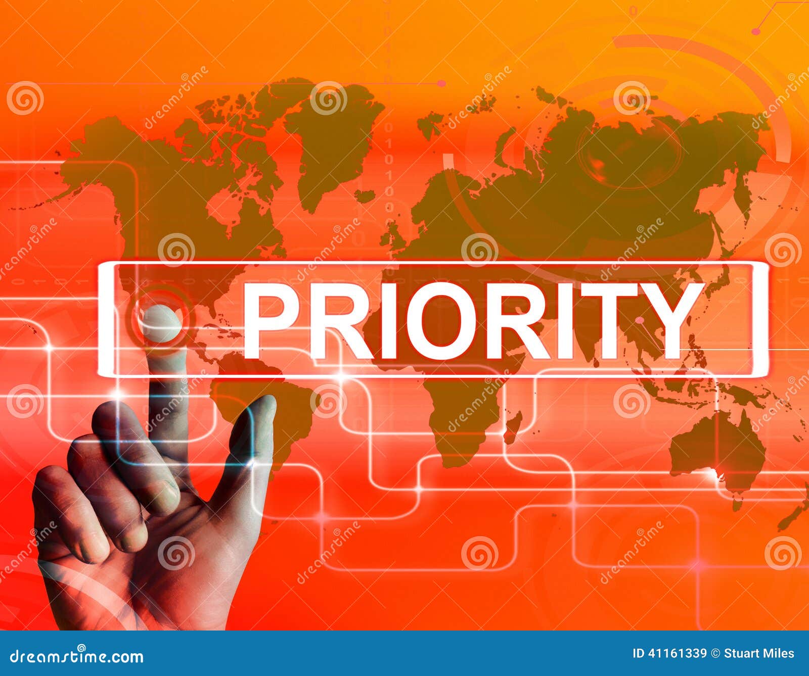 priority map displays superiority or preference in importance worldwide