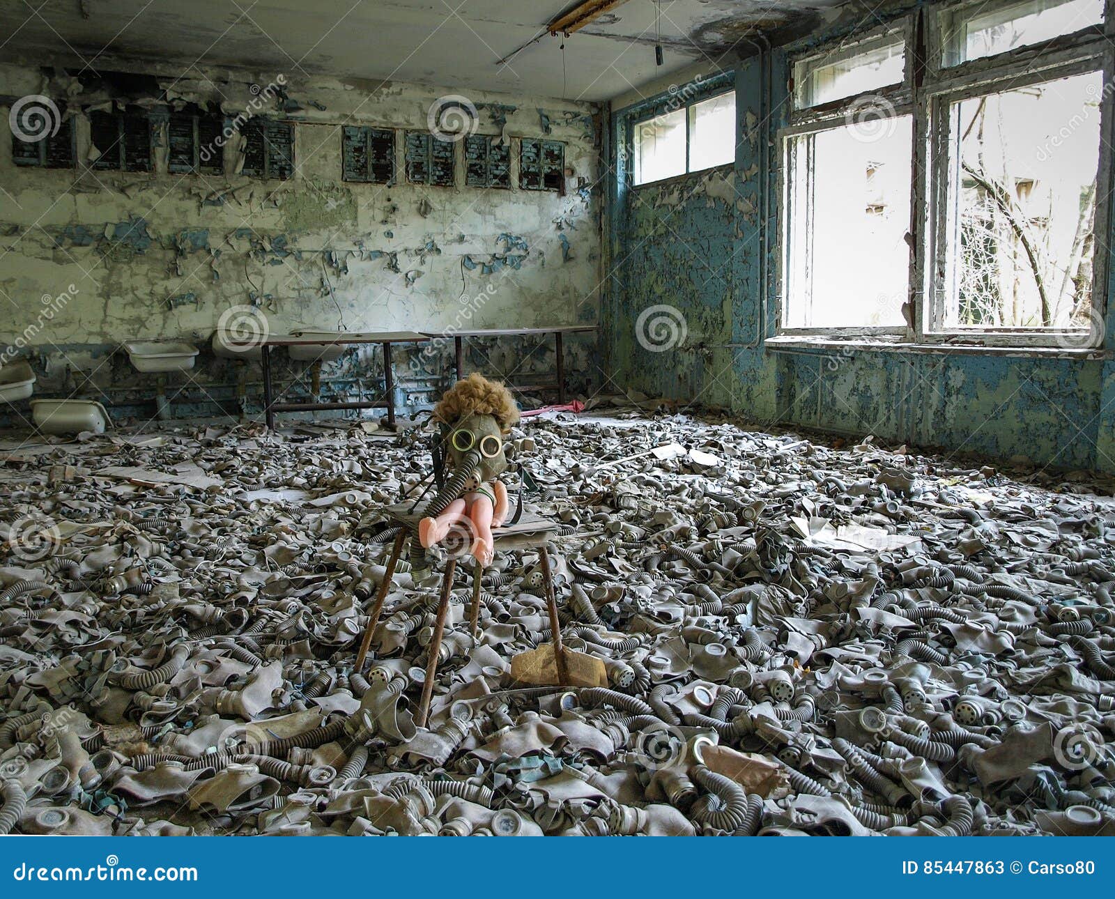 Pripyat in Der TschornobylAusschlussZone, Ukraine, 2016 Stockbild