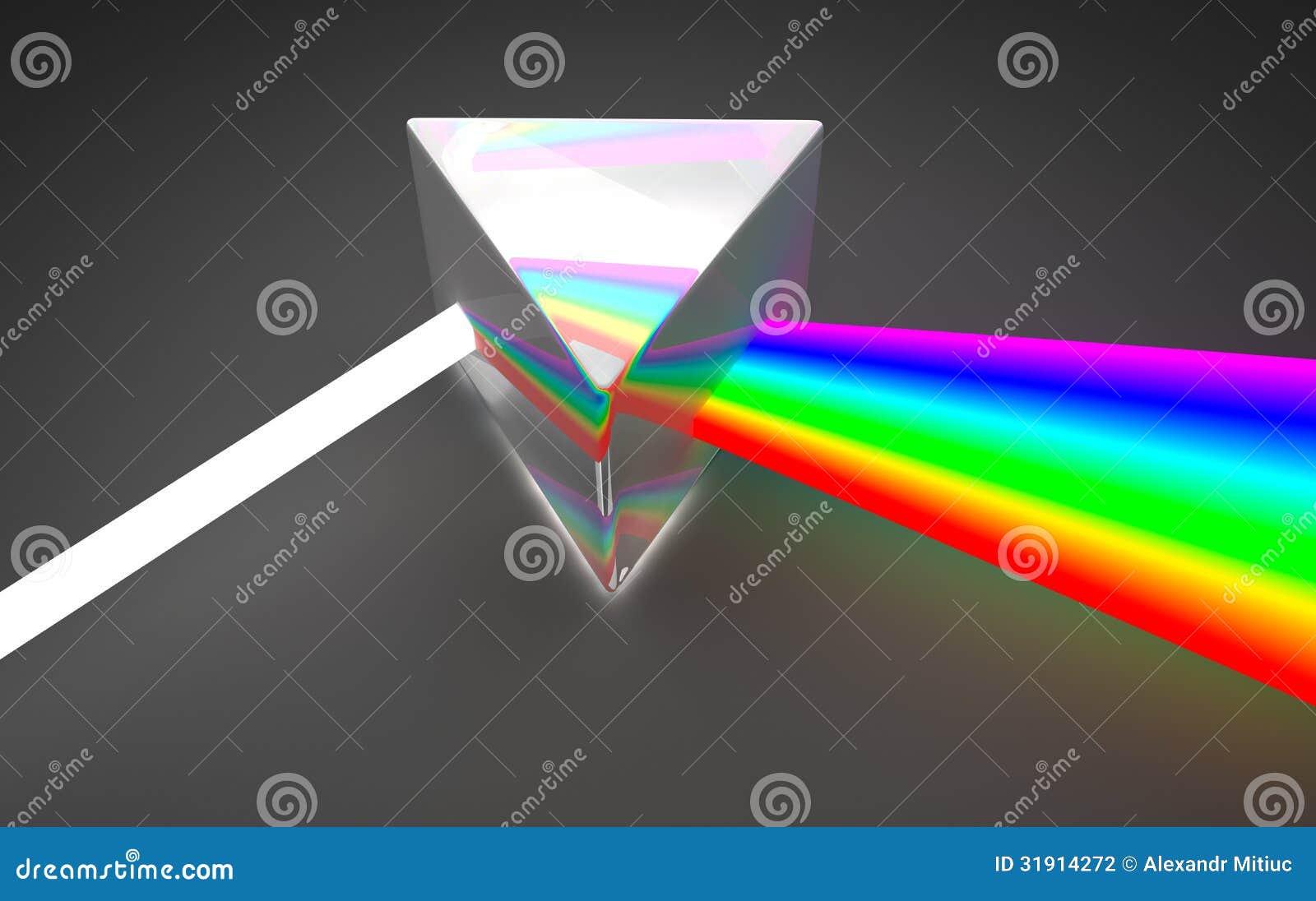 prism light spectrum dispersion