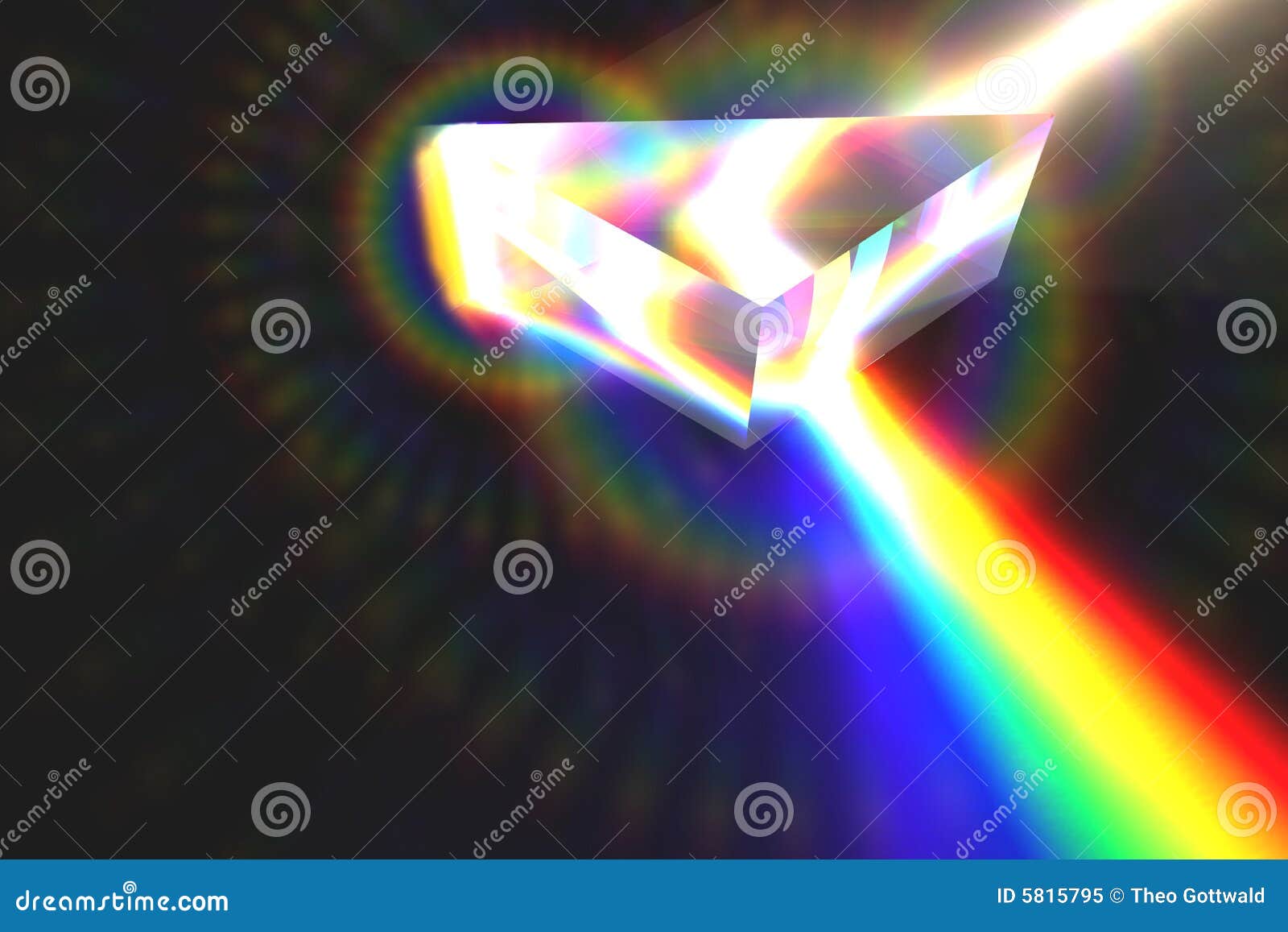 Prism and rainbow stock illustration. Illustration of orange 5815795