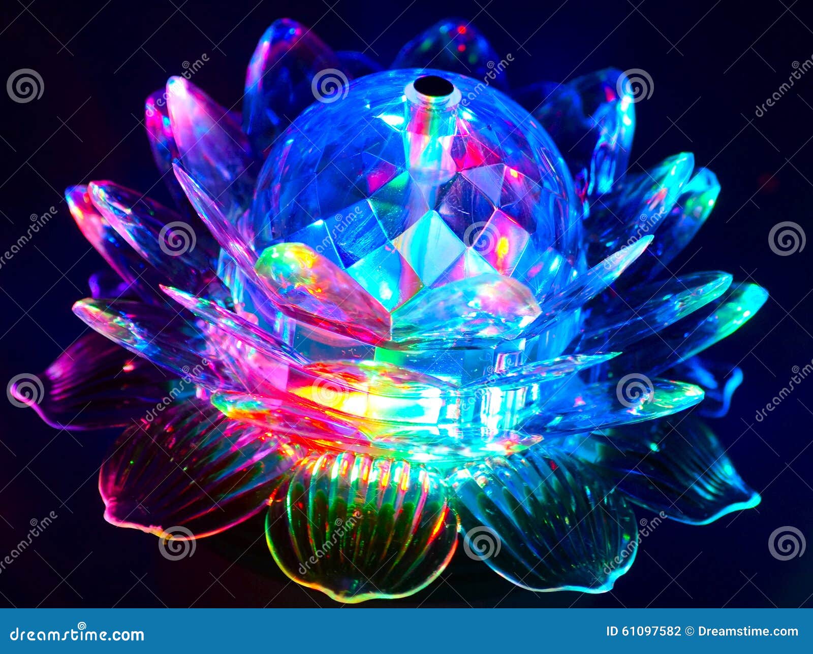 Prismatic Crystal Flower Stock Photo Image Of Colors 61097582