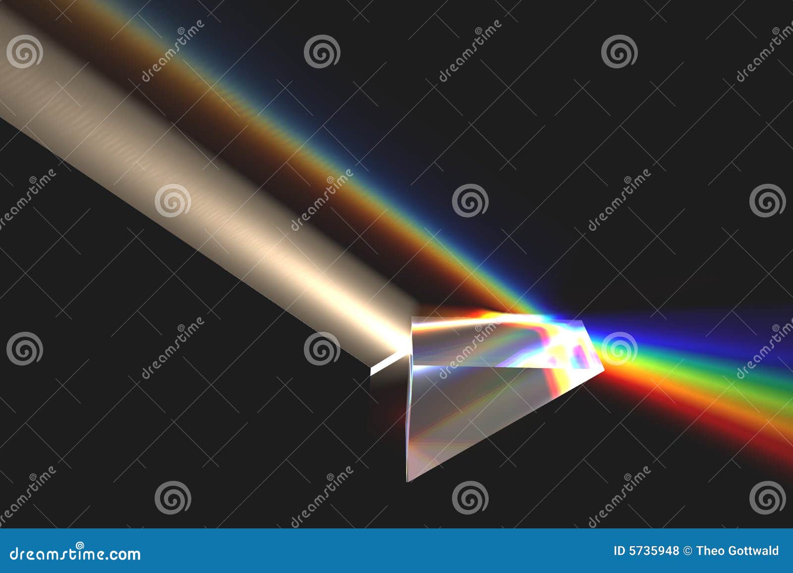 Prisme De Réfraction De La Lumière Arc-en-ciel Illustration Stock