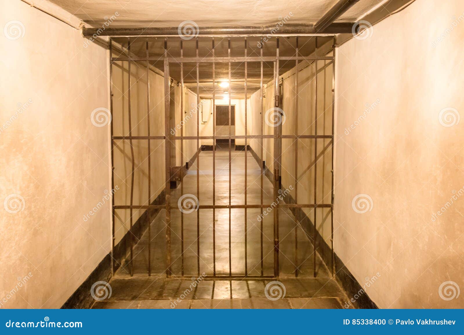 Prison cell with iron bars stock photo. Image of punish 85338400