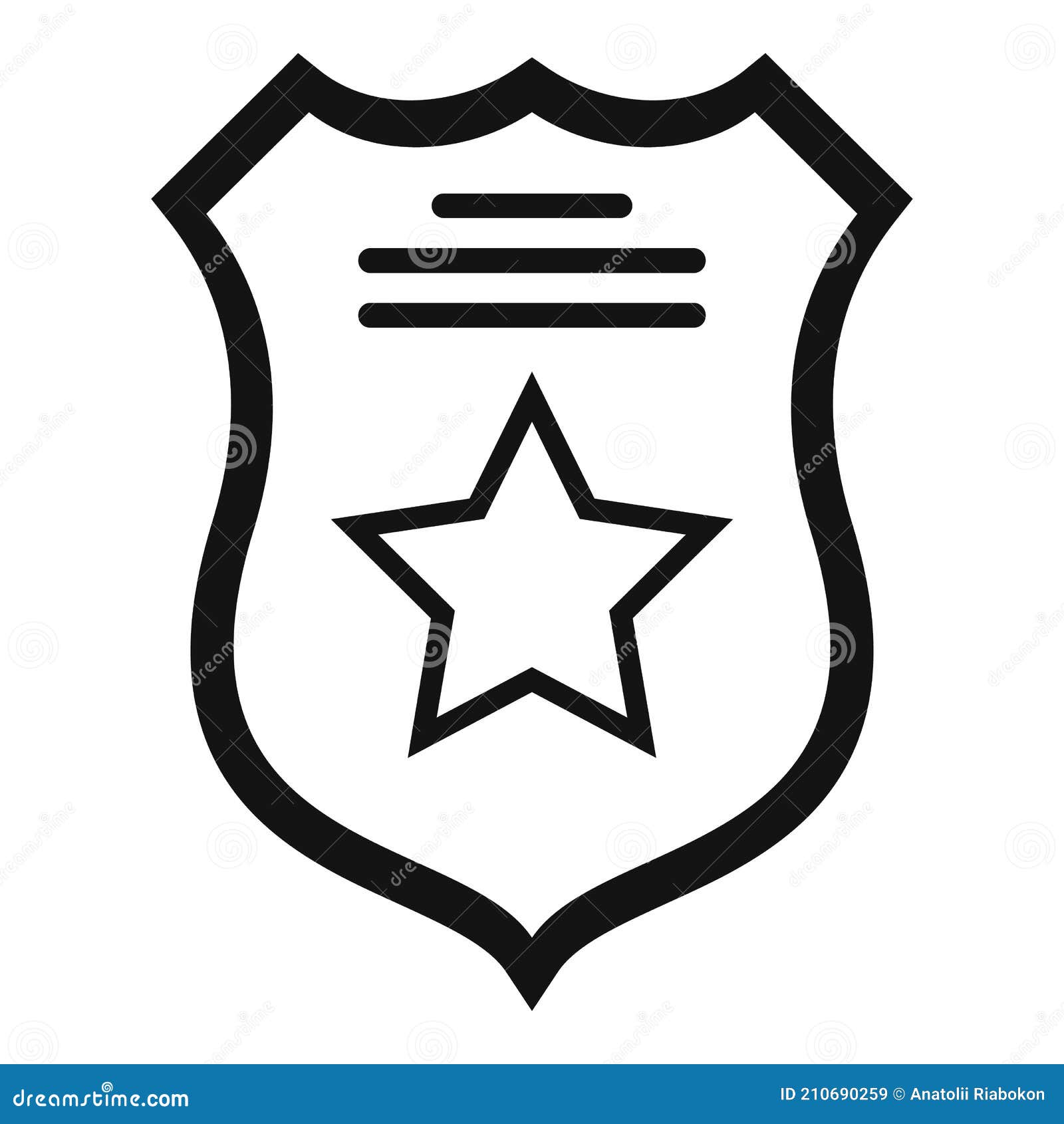 Prison Guard Baton Composition RoyaltyFree Cartoon