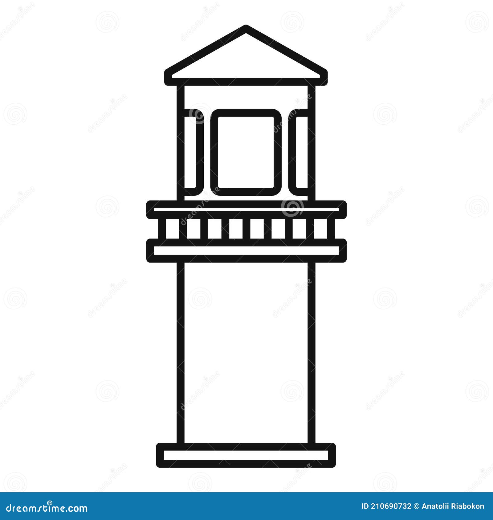 Prison Guard Baton Composition RoyaltyFree Cartoon