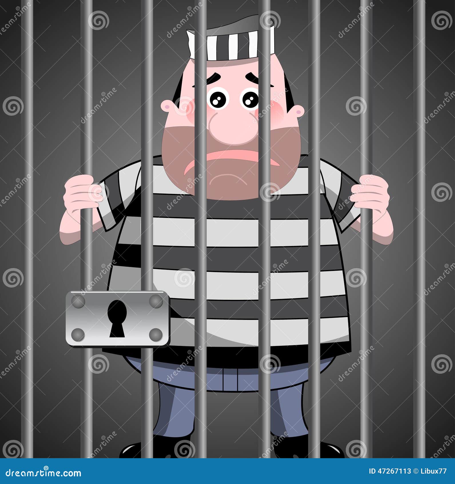 Prisoner Behind Bars stock vector. Image of arrested - 47267113