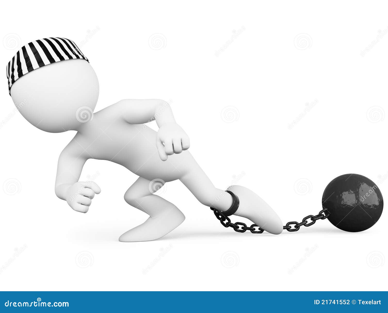 Prisoner Dragging a Heavy Ball Stock Illustration Illustration of crime, despair 21741552