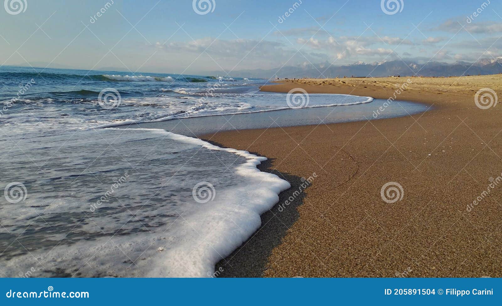 the pristine beach, located in the south of viareggio; known as darsena