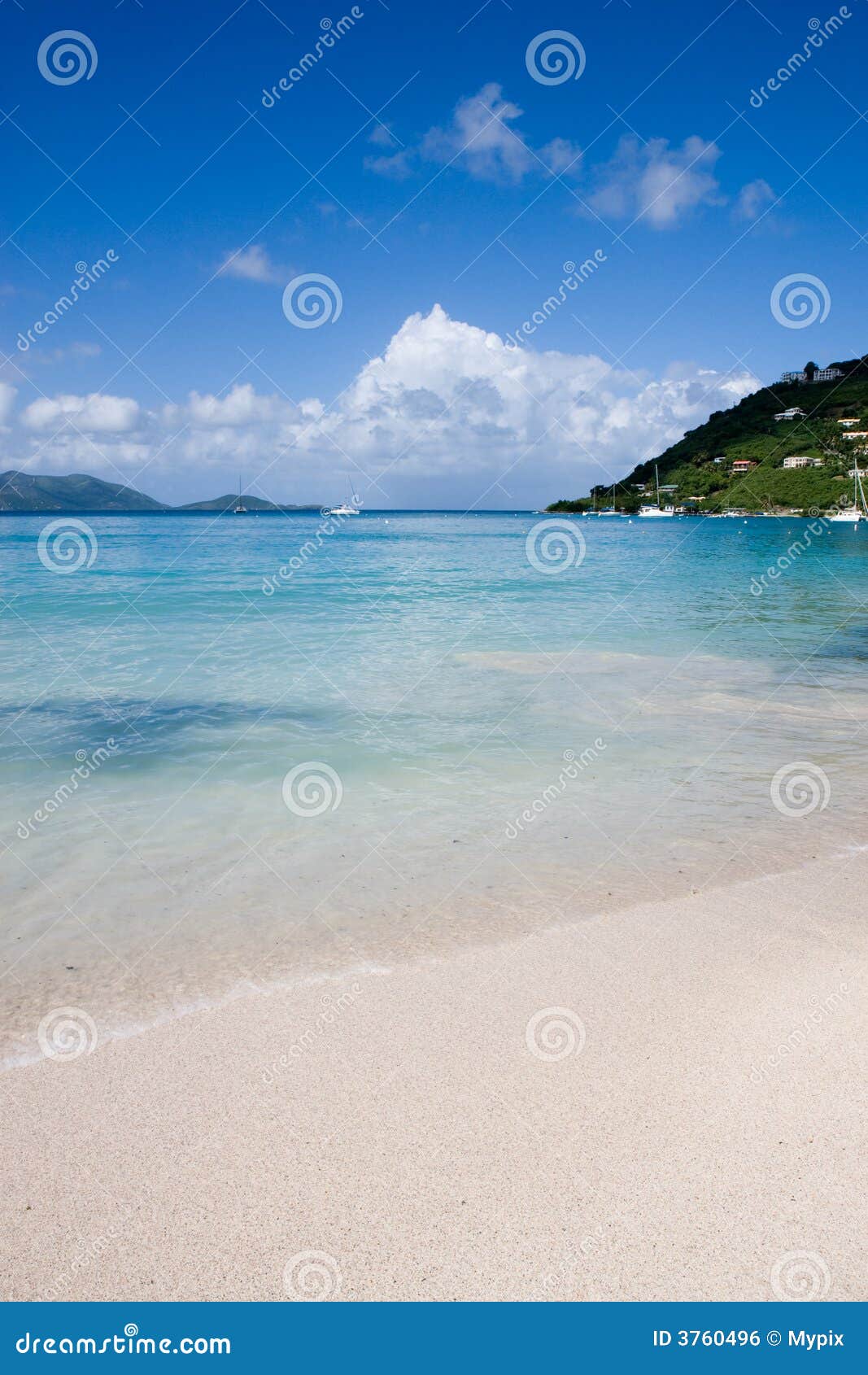 pristine caribbean beach
