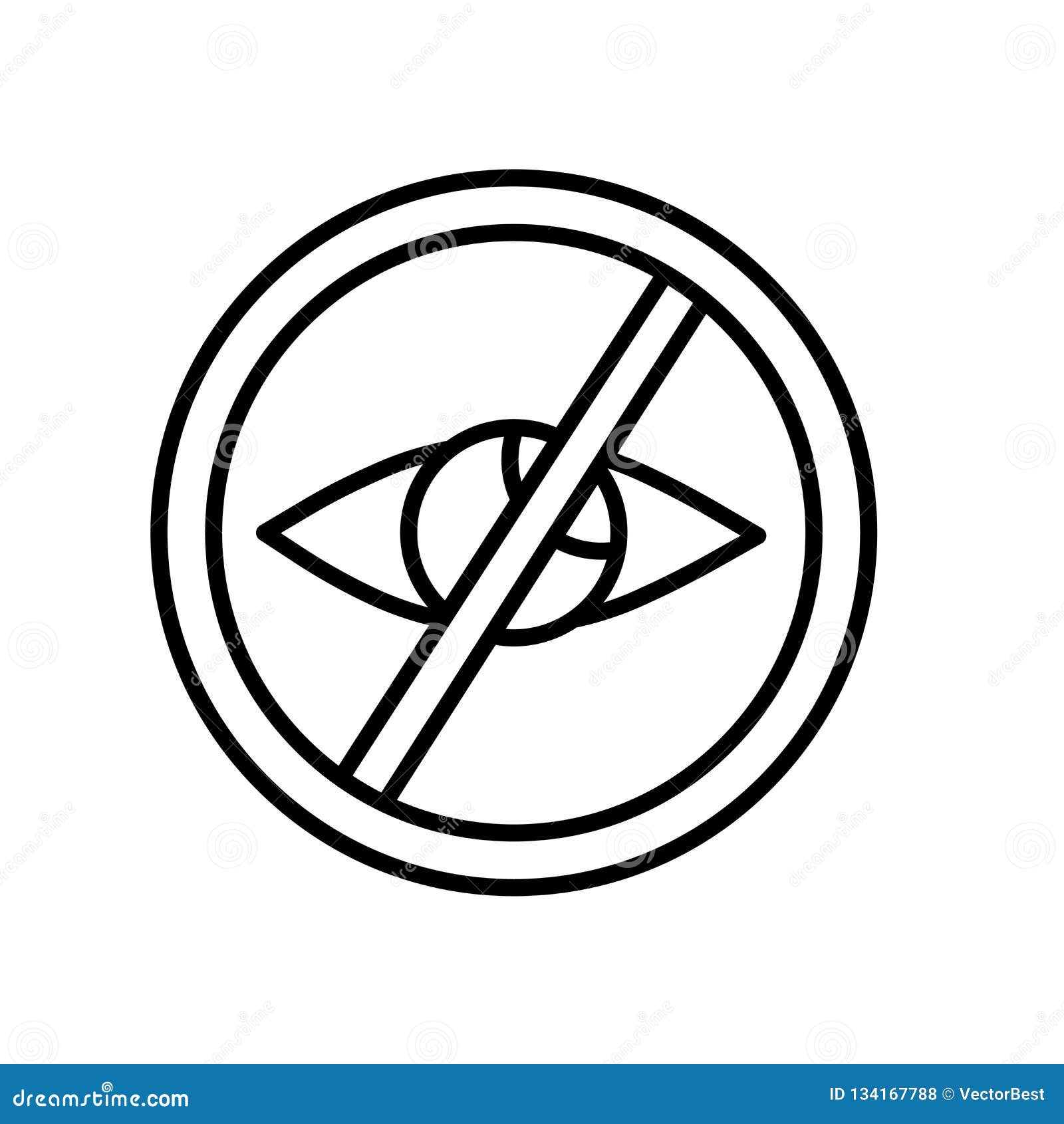 Privacy Icon Vector Isolated On White Background, Privacy Sign , Thin