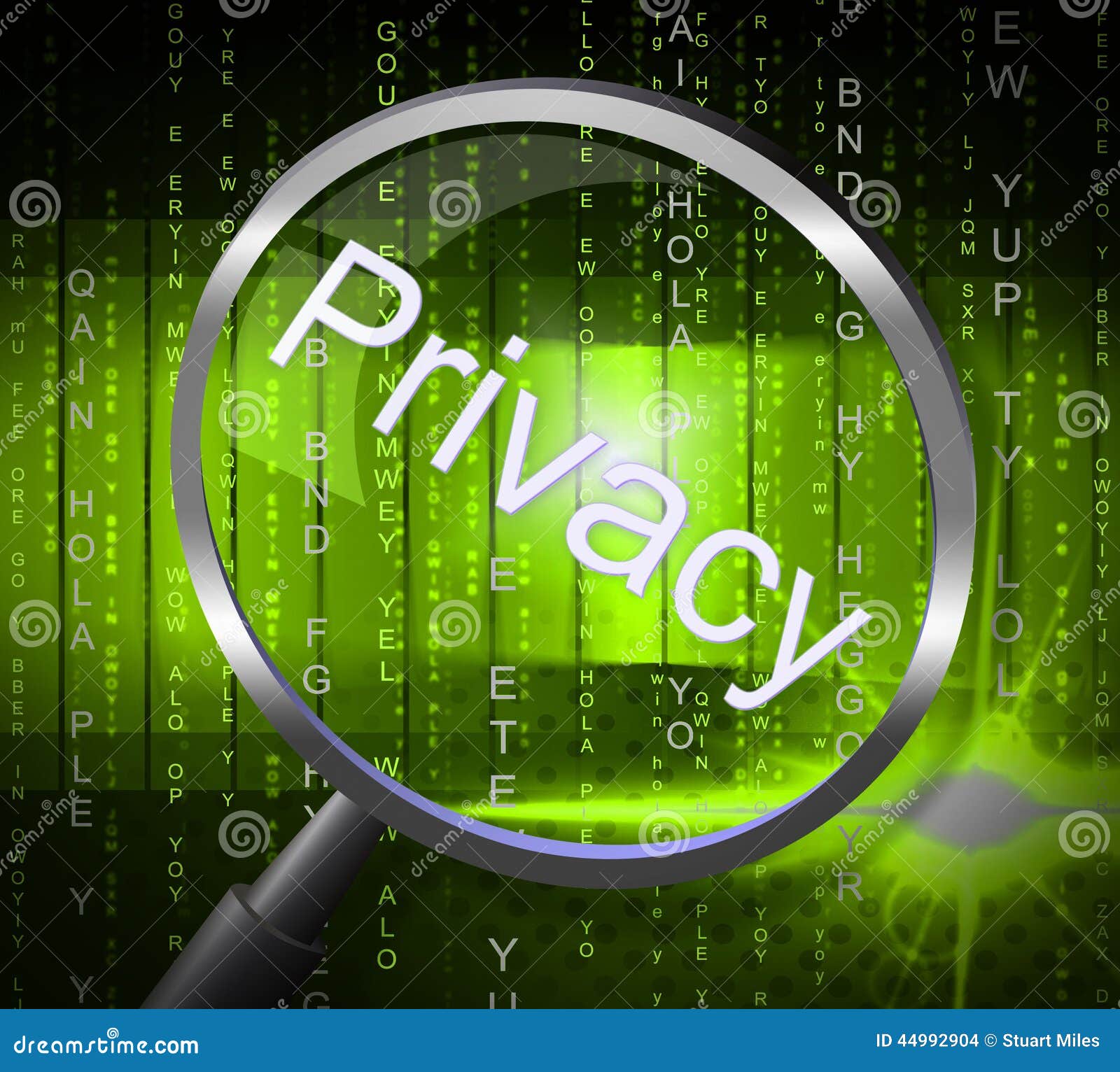 Privacy Magnifier Shows Private Classified And Restricted. Privacy Private Meaning Searching Research And Searches
