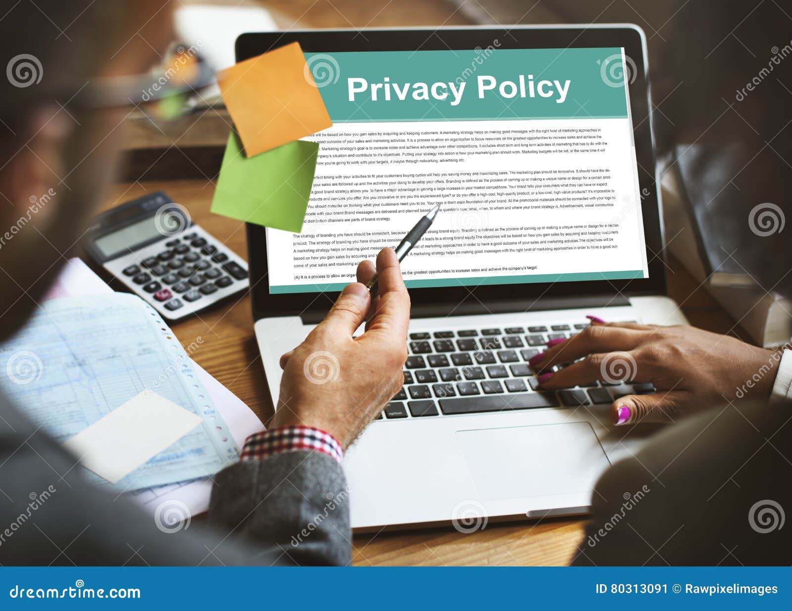 privacy policy service documents terms of use concept