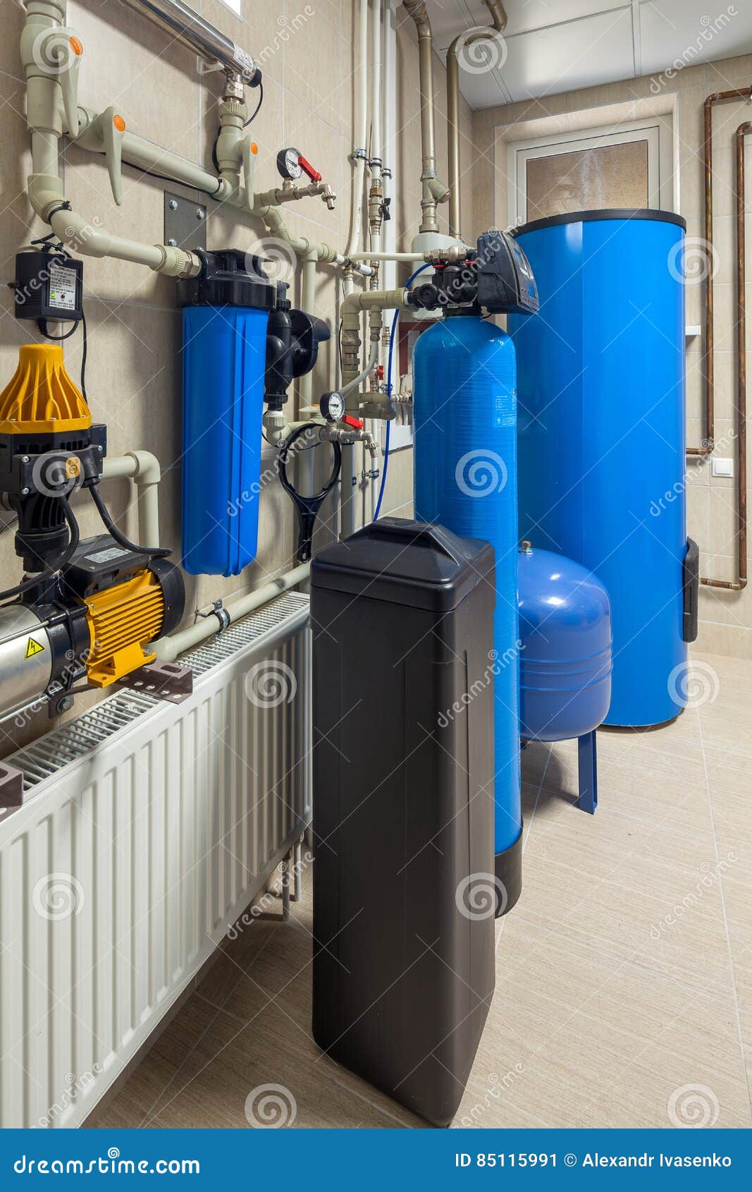 Private Boiler Copper Pipe with Hot Water Stock Image Image of clean