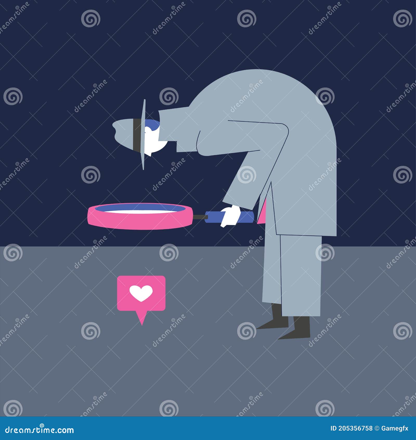 Private Detective Agent Spy Love Heart Investigation Stock Vector