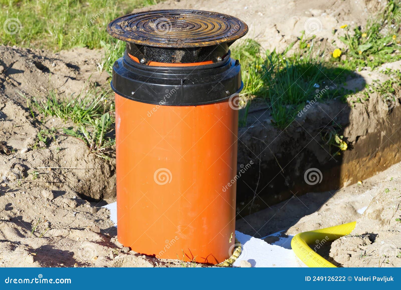 Private Drainage Systems. Water Sewer System Stock Photo Image of