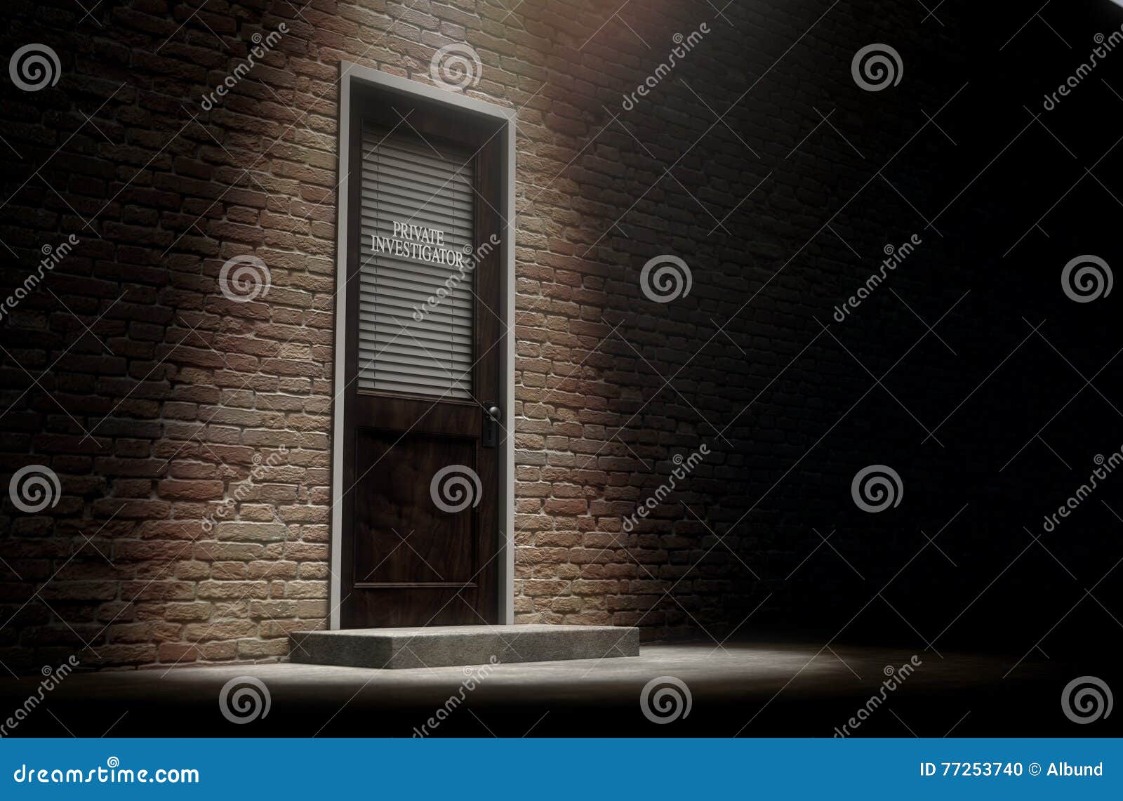 Private Eye Door Outside Stock Illustration Illustration Of