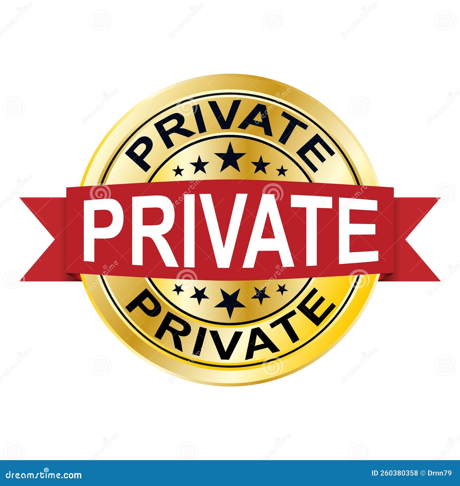 Private Gold Badge SIGN SHINE LOGO ROUND VECTOR Stock Vector ...