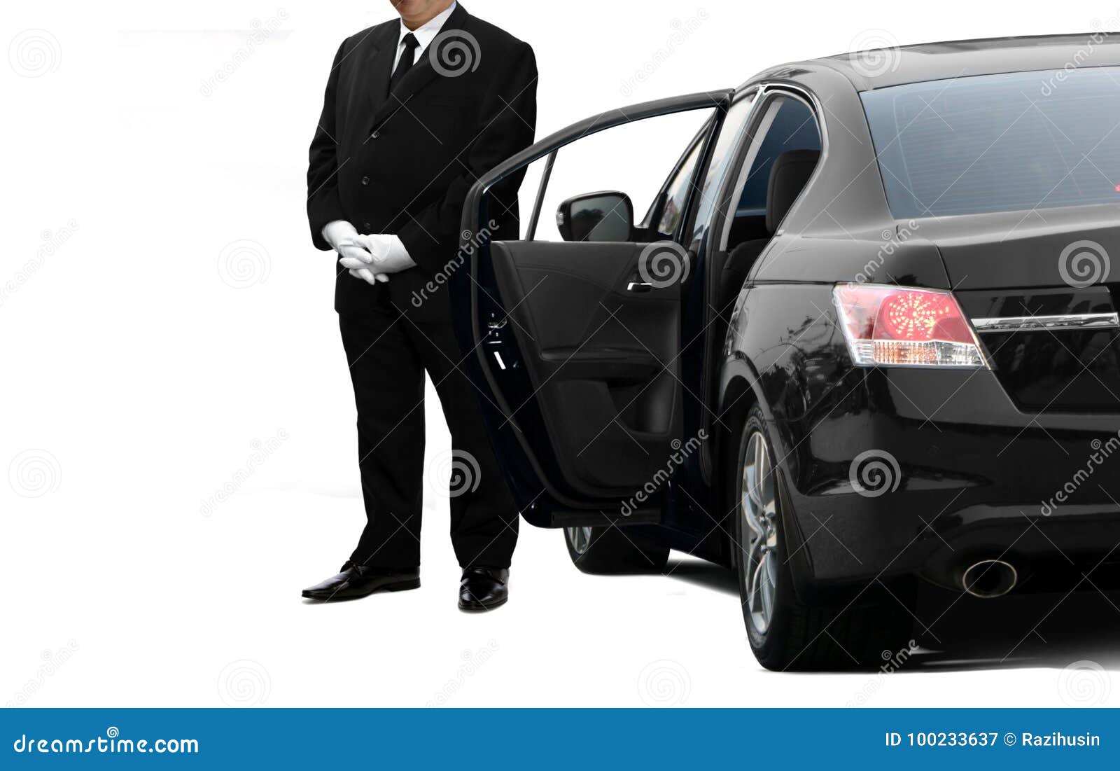 Private Limo Driver Waiting for Passenger Stock Image Image of