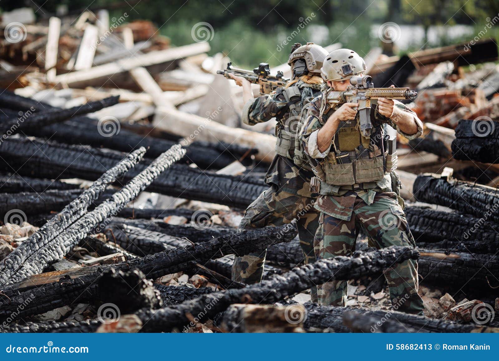 Private Military Contractor During The Special Operation Stock Image