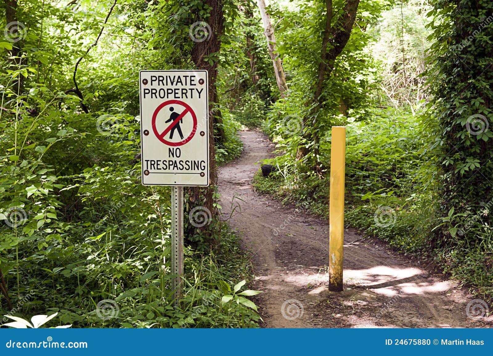 Private Property Sign stock photo. Image of bike ...