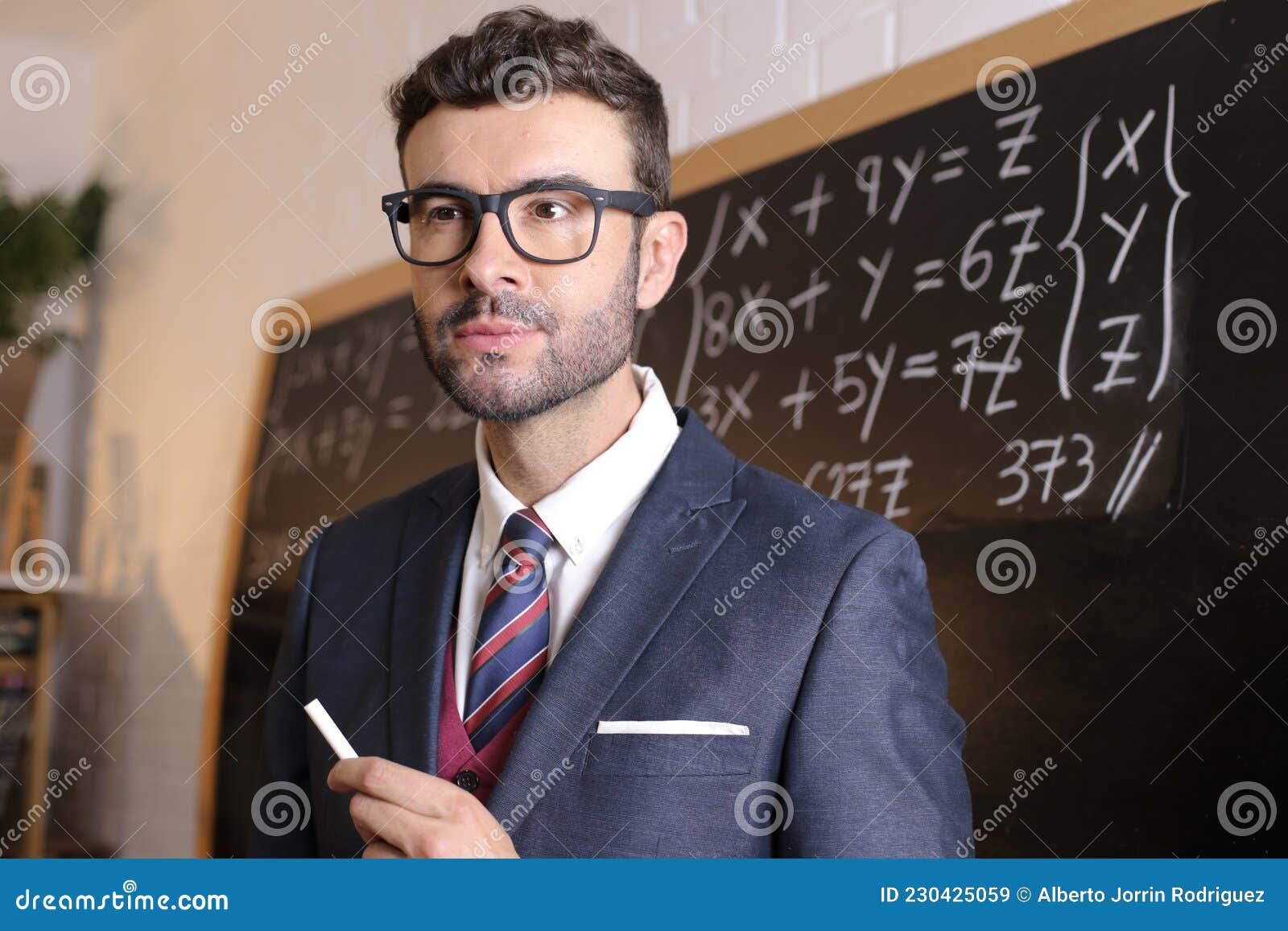 Private School Teacher with Classy Uniform Stock Image Image of