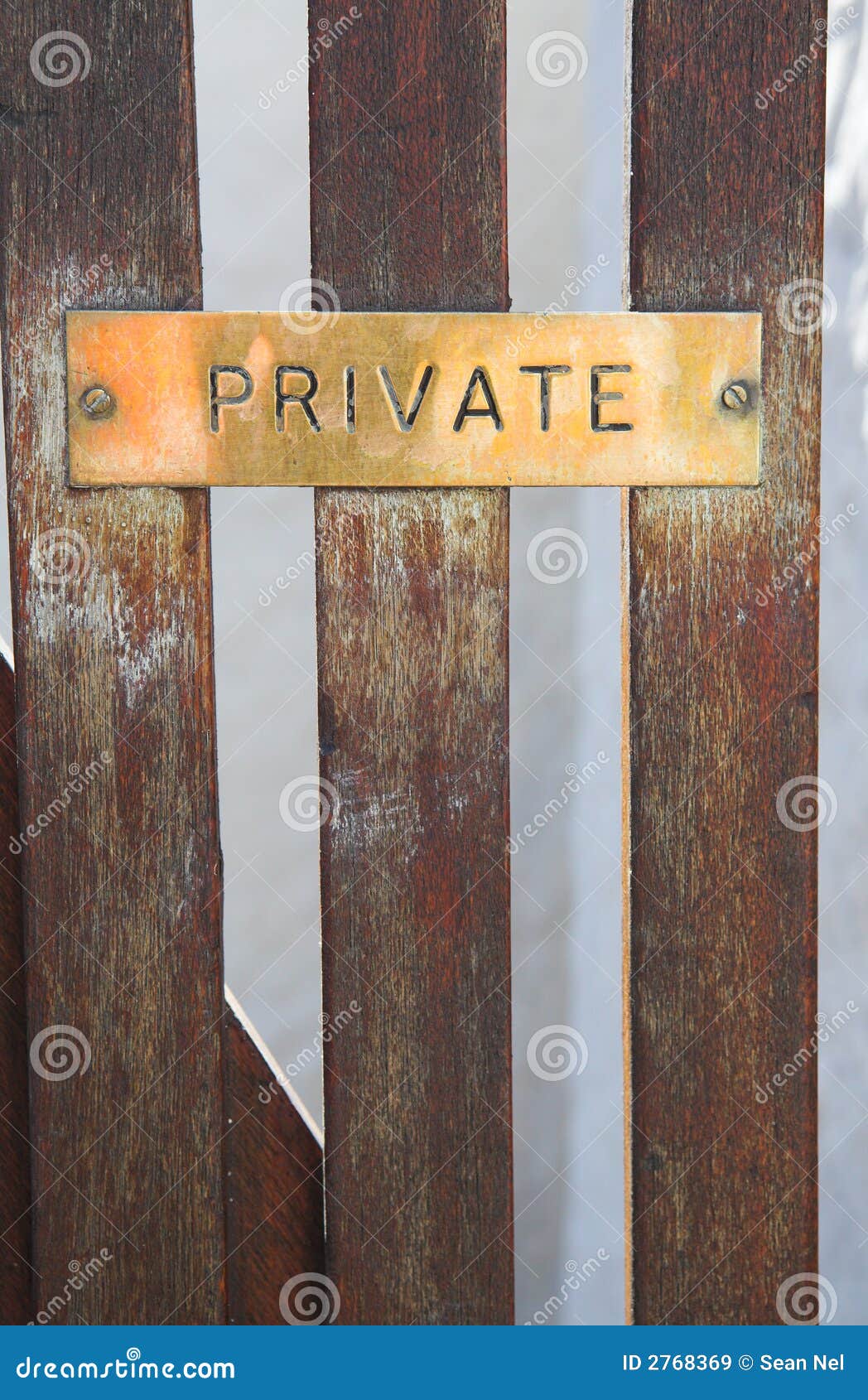 Private Sign On Gate Stock Image Image Of Grunge Private 2768369