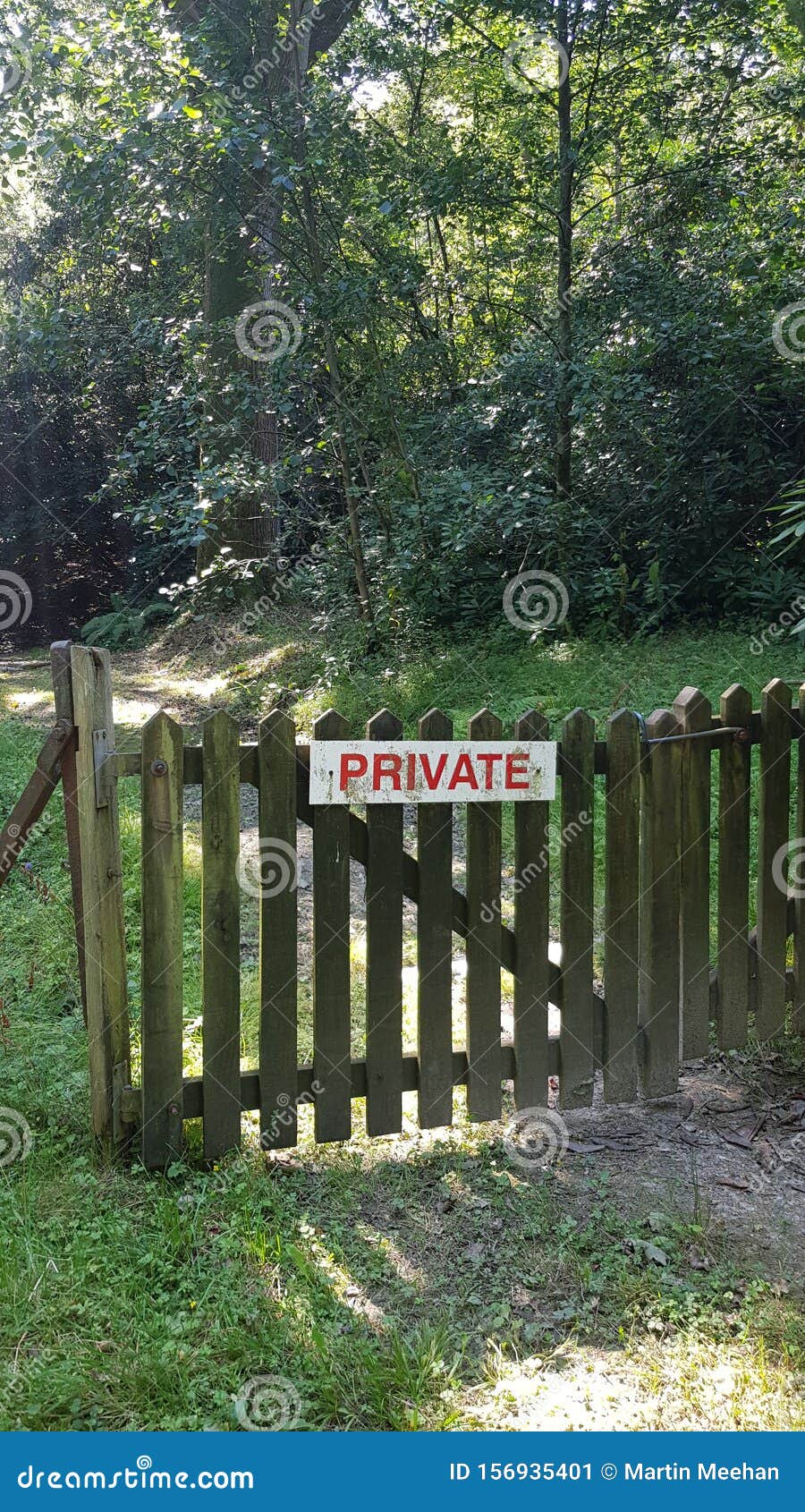 Private Sign On Worn Wood Gate Stock Image Image Of Path Wood