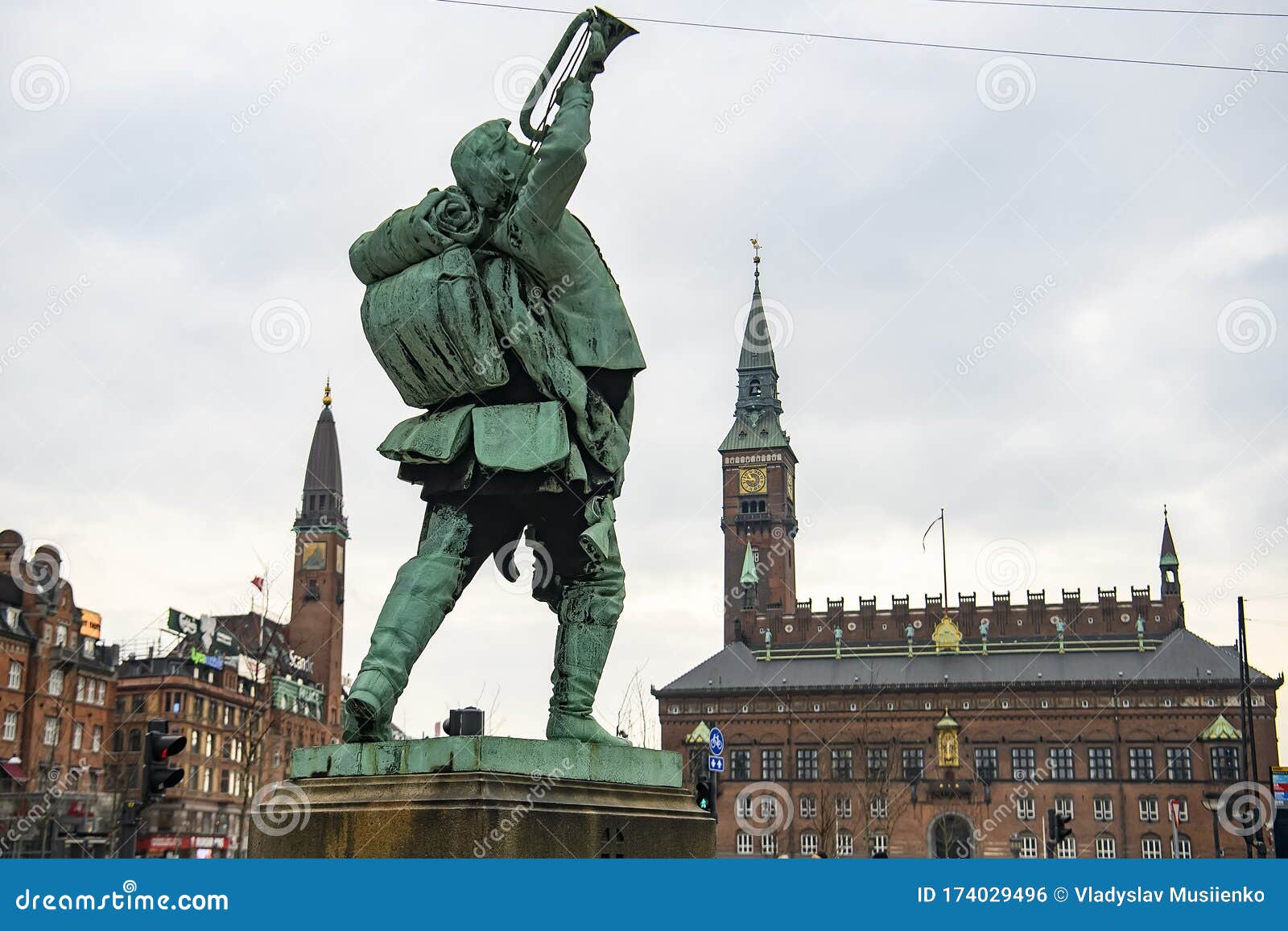 Private Soldier and Little Hornblower Statue, Bronze Monument Near Town ...