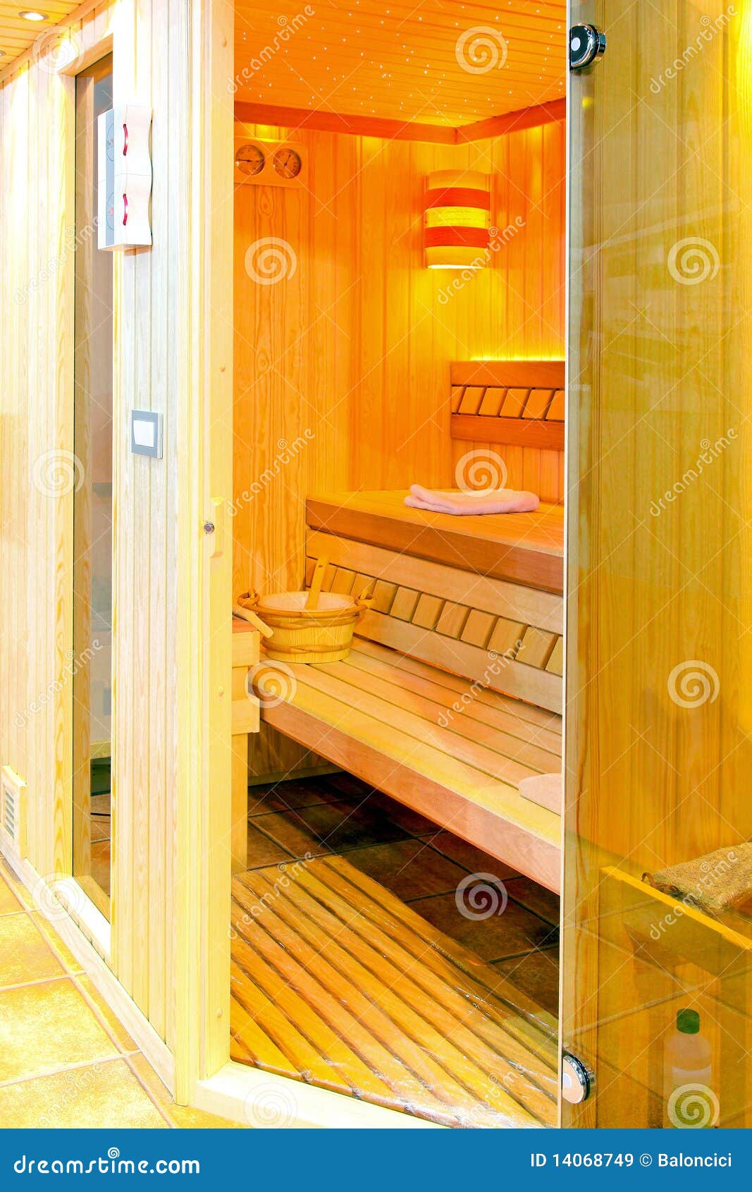 Private steam room stock image. Image of doors, towel 14068749