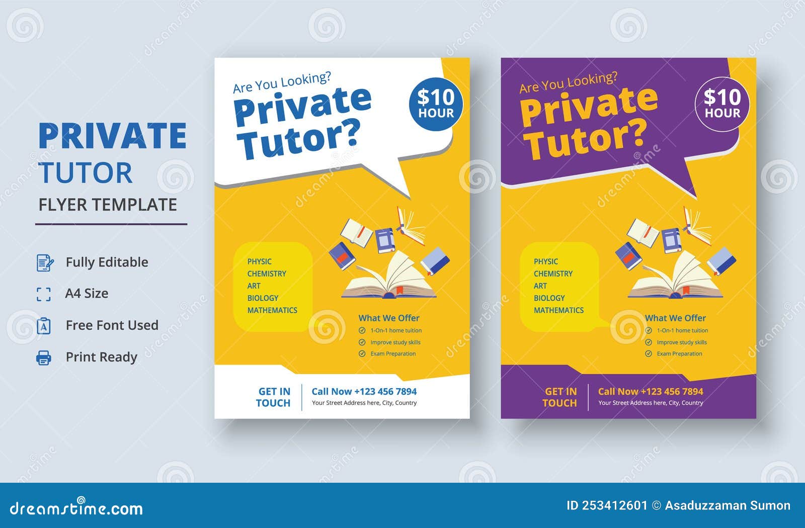 private tutoring flyer