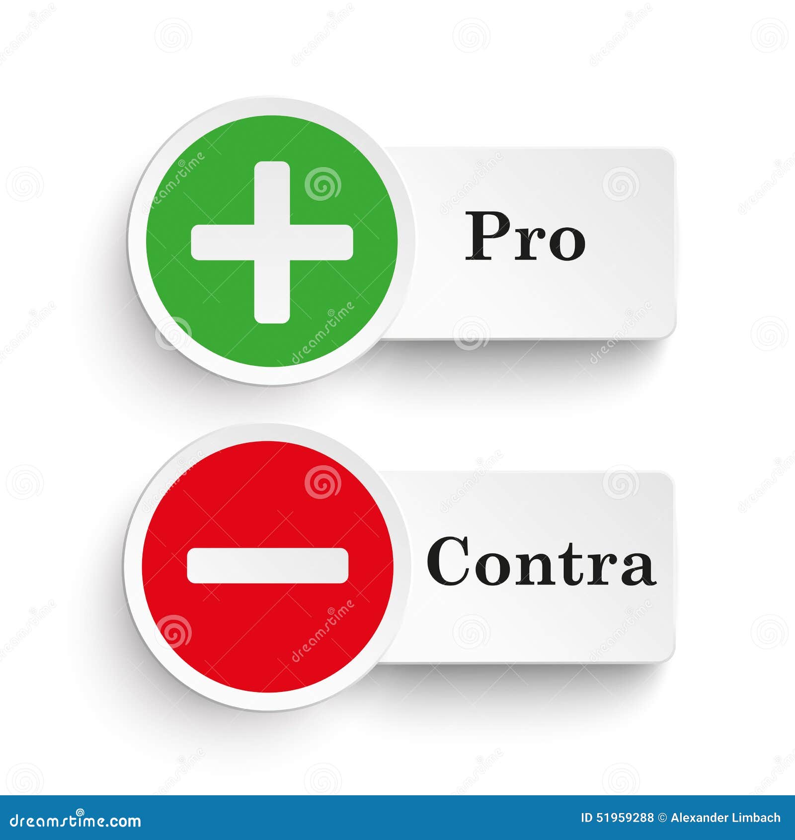 pro contra round icons