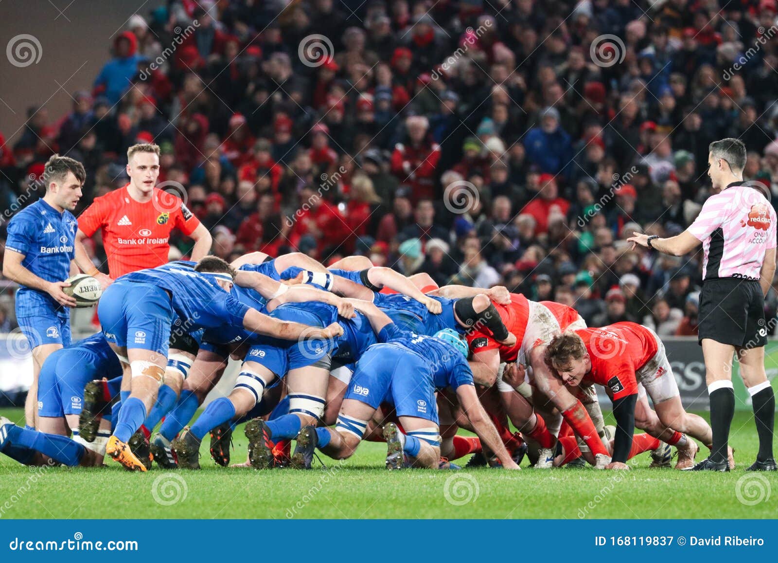 Pro 14 Match - Munster Rugby Versus Leinster Rugby Match at Thomond Park Editorial Photography