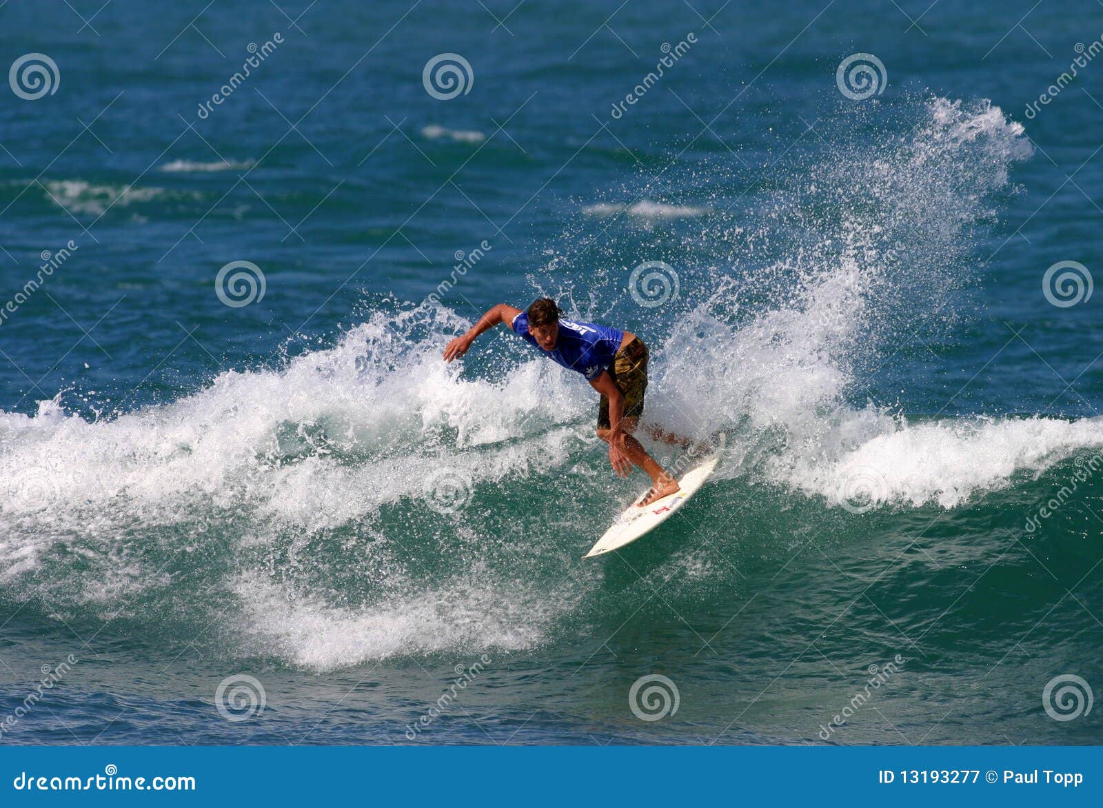 Pro Surfer Bruce Irons in Surfing Competition Editorial Photography