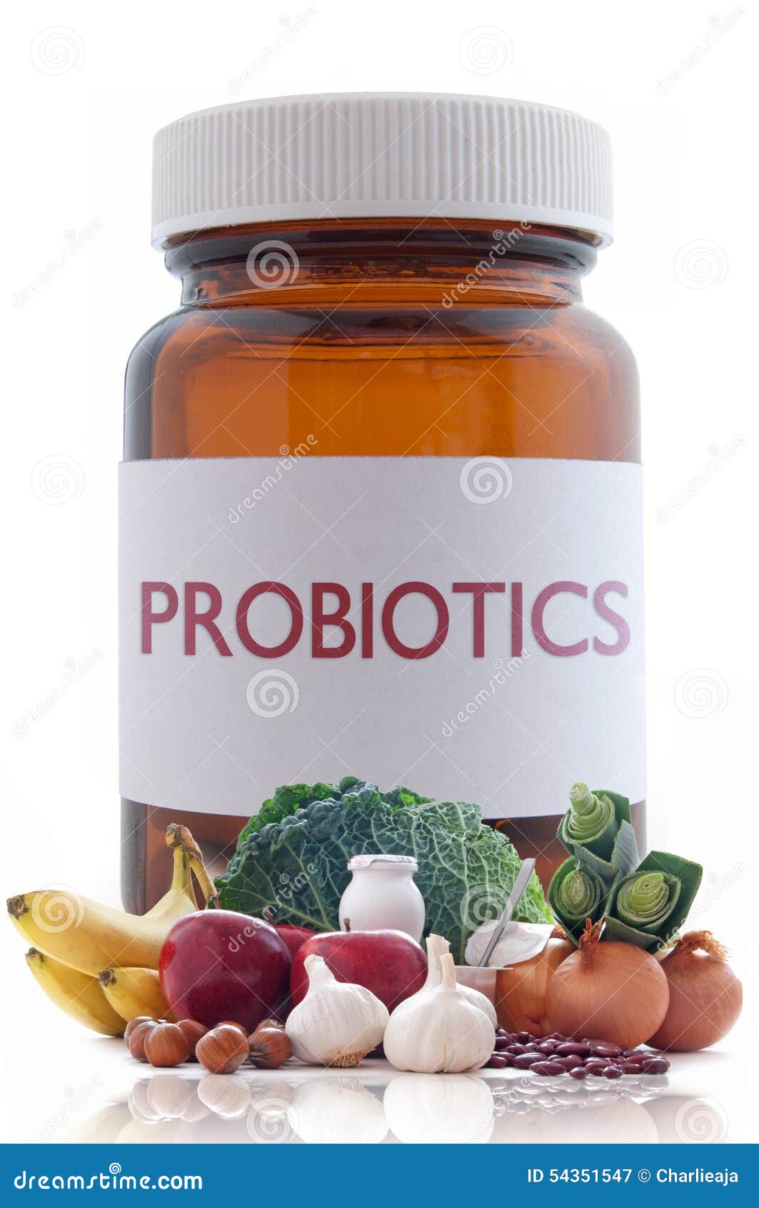 probiotic pills concept