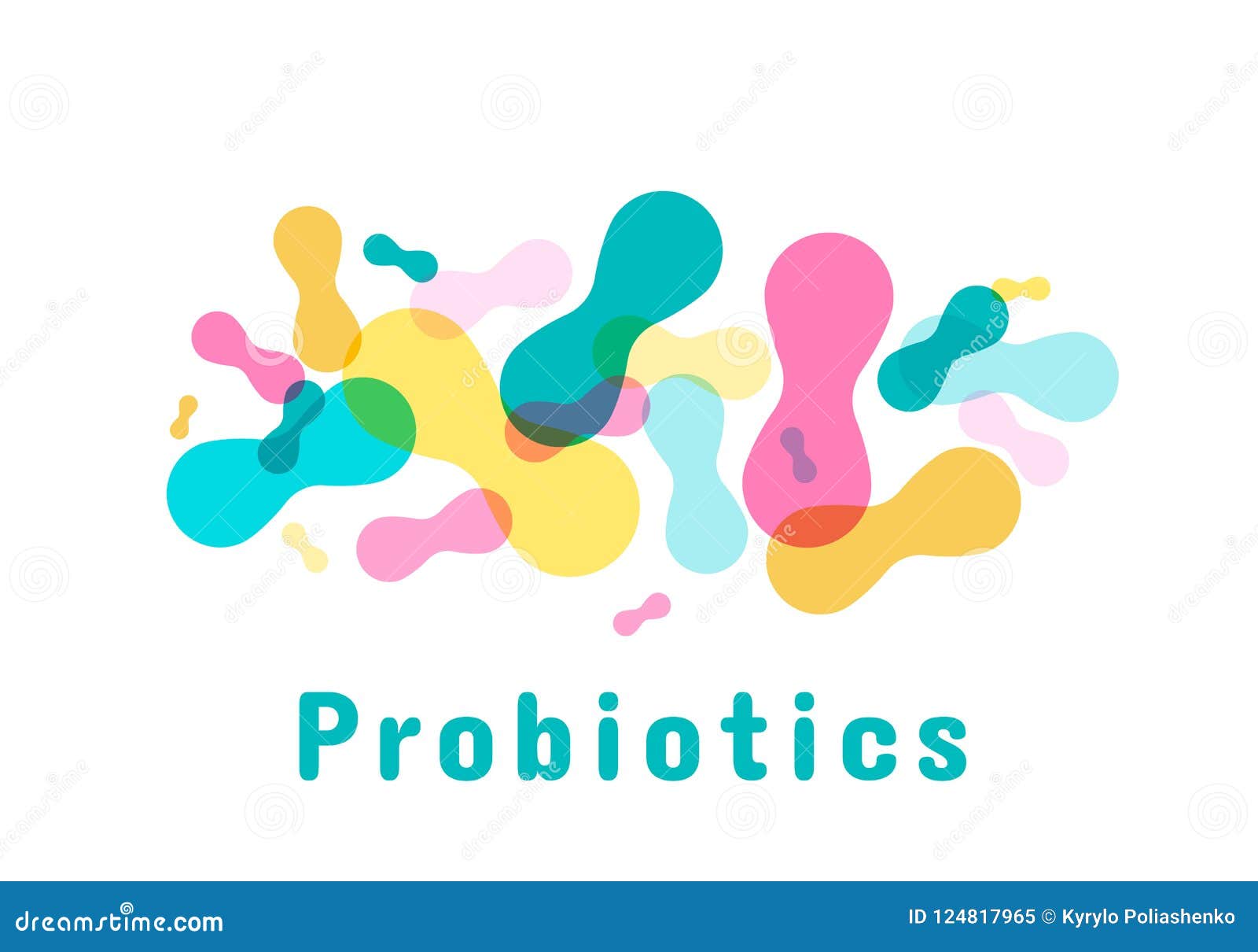 Probiotics bacteria logo. stock vector. Illustration of acidophilus