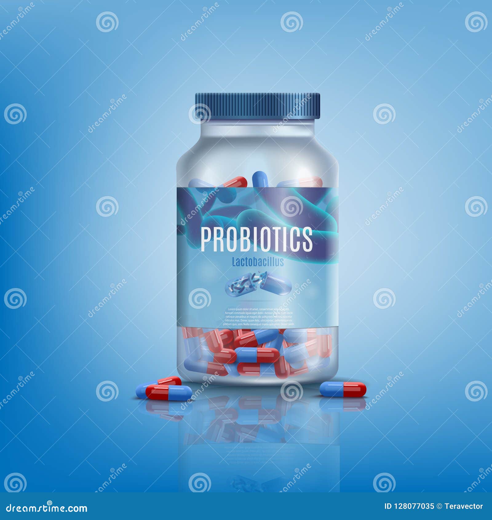 Medicine Glass Bottle Isolated On Transparent Background. 3d