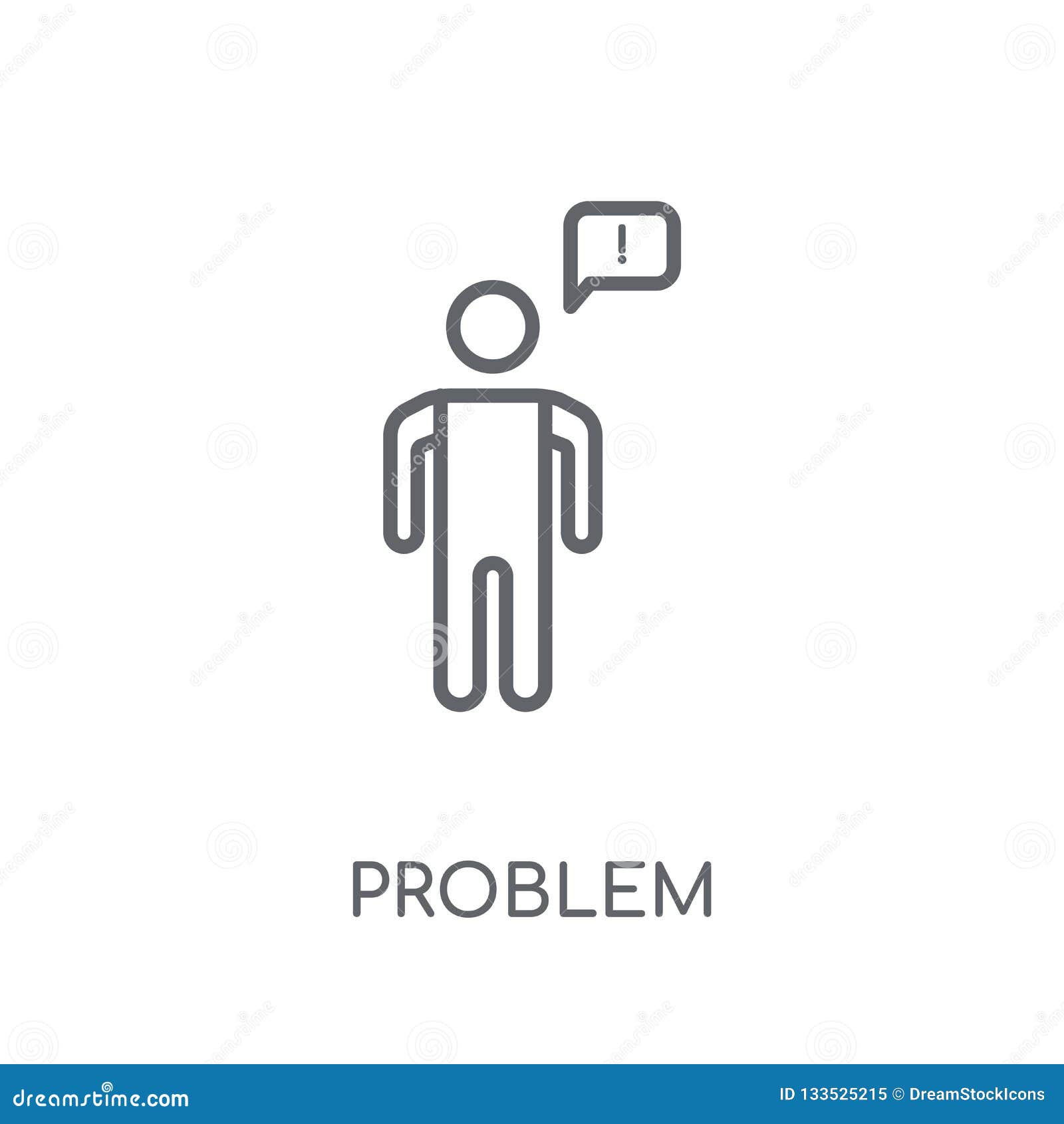 Problem Linear Icon. Modern Outline Problem Logo Concept on Whit Stock