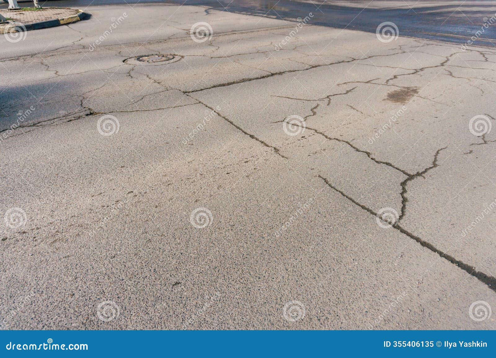 problem with roads in kazakhstan. crack in asphalt in shymkent. corruption in road construction