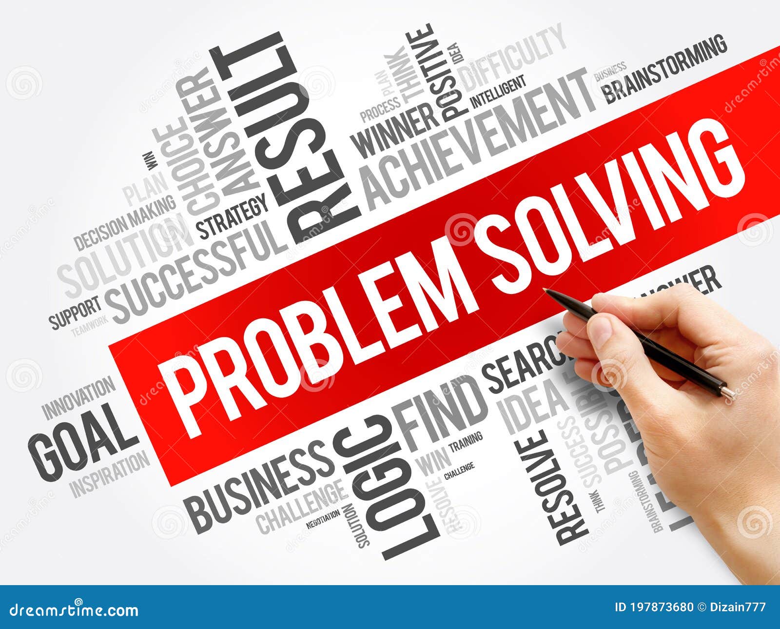 Problem Solving Aid Word Cloud Collage Stock Photo - Image of ...