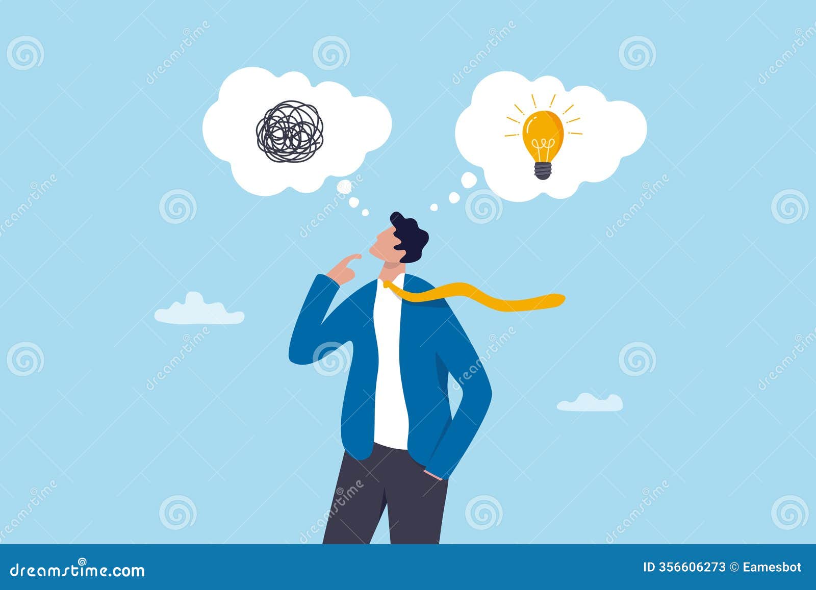 problem solving, solution or strategic thinking, creativity to solve frustrated problem, contemplation on messy issue, opportunity