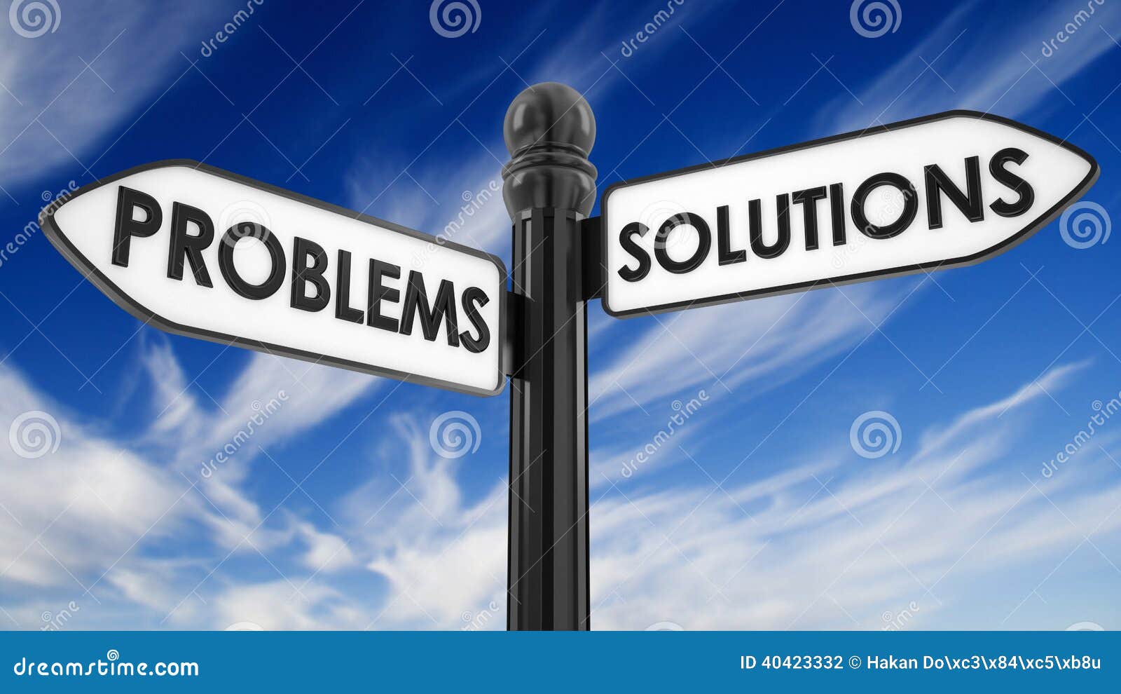 problems solutions sign